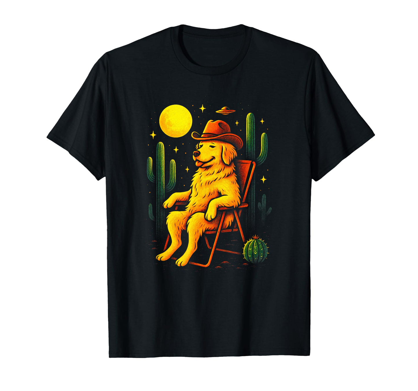 Golden Retriever Cowboy T-Shirt - Trendy Graphic Unisex - T-Shirt, Sweatshirt, Hoodie