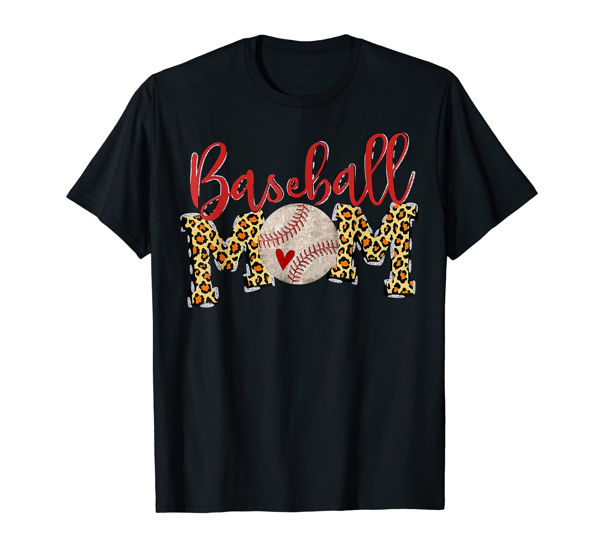 Baseball Mom Leopard Funny Softball T-Shirt - Streetwear Style Men Women - T-Shirt, Sweatshirt, Hoodie