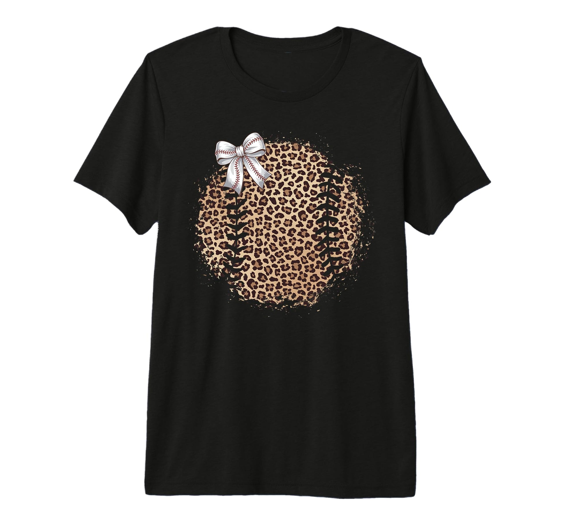 Baseball Mom Leopard Coquette Bow T-Shirt - Aesthetic Graphic for Adults - T-Shirt, Sweatshirt, Hoodie