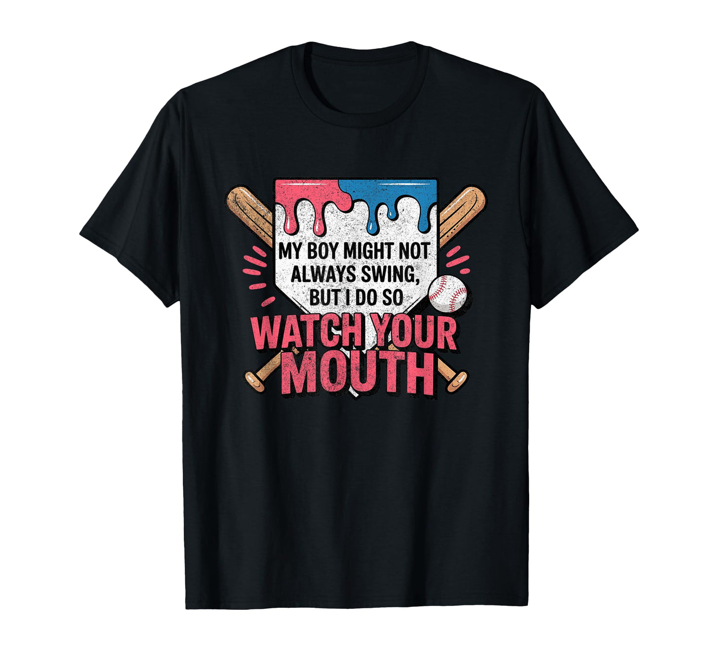 My Might Not Always Swing Baseball Mom T-Shirt - Trendy Graphic Men Women - T-Shirt, Sweatshirt, Hoodie