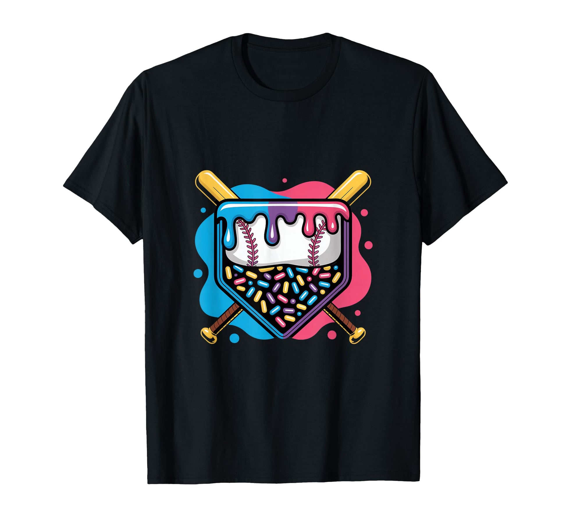 Sweet Homerun Home Plate Sprinkles T-Shirt - Streetwear Style Unisex - T-Shirt, Sweatshirt, Hoodie