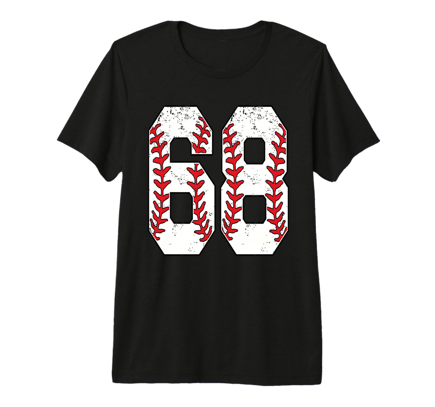 Number 68 Baseball 68 Jersey Number T-Shirt - Fun Novelty Design Men Women - T-Shirt, Sweatshirt, Hoodie