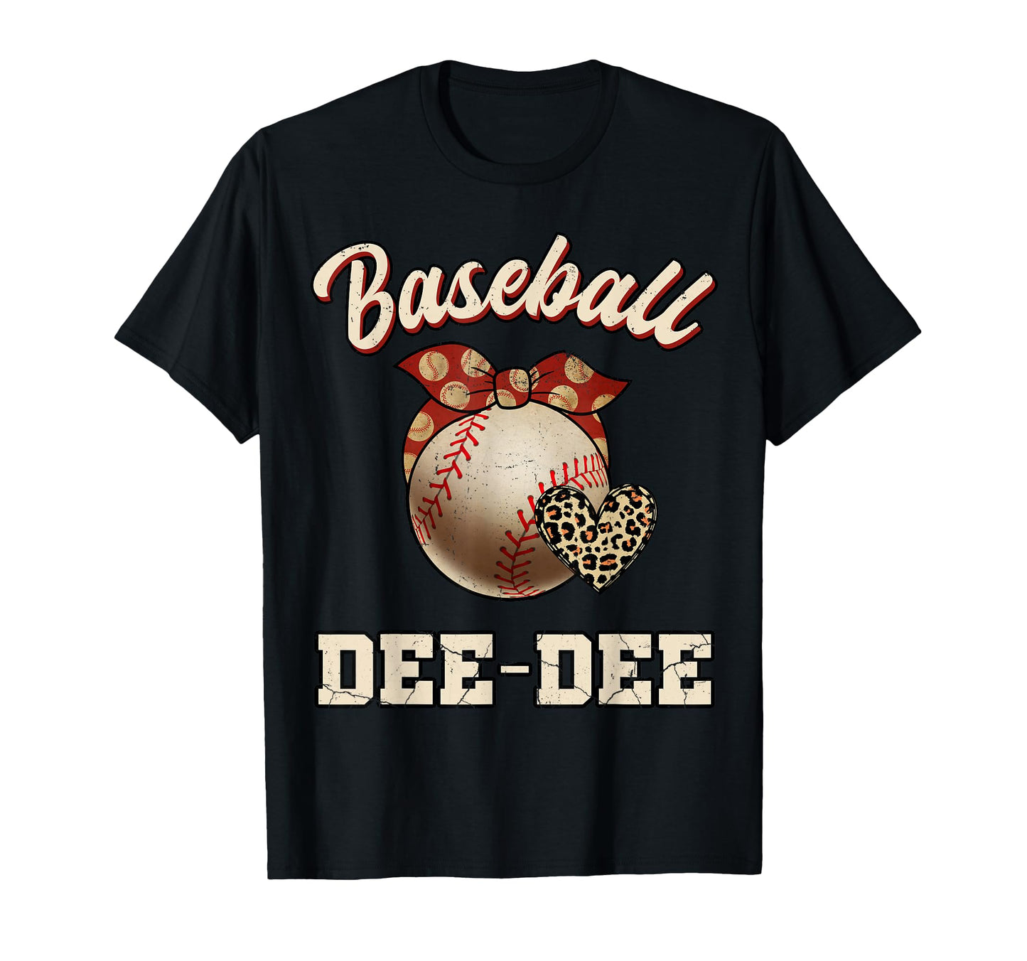 Baseball Dee Dee Bandana Leopard Heart T-Shirt - Trendy Graphic Unisex - T-Shirt, Sweatshirt, Hoodie