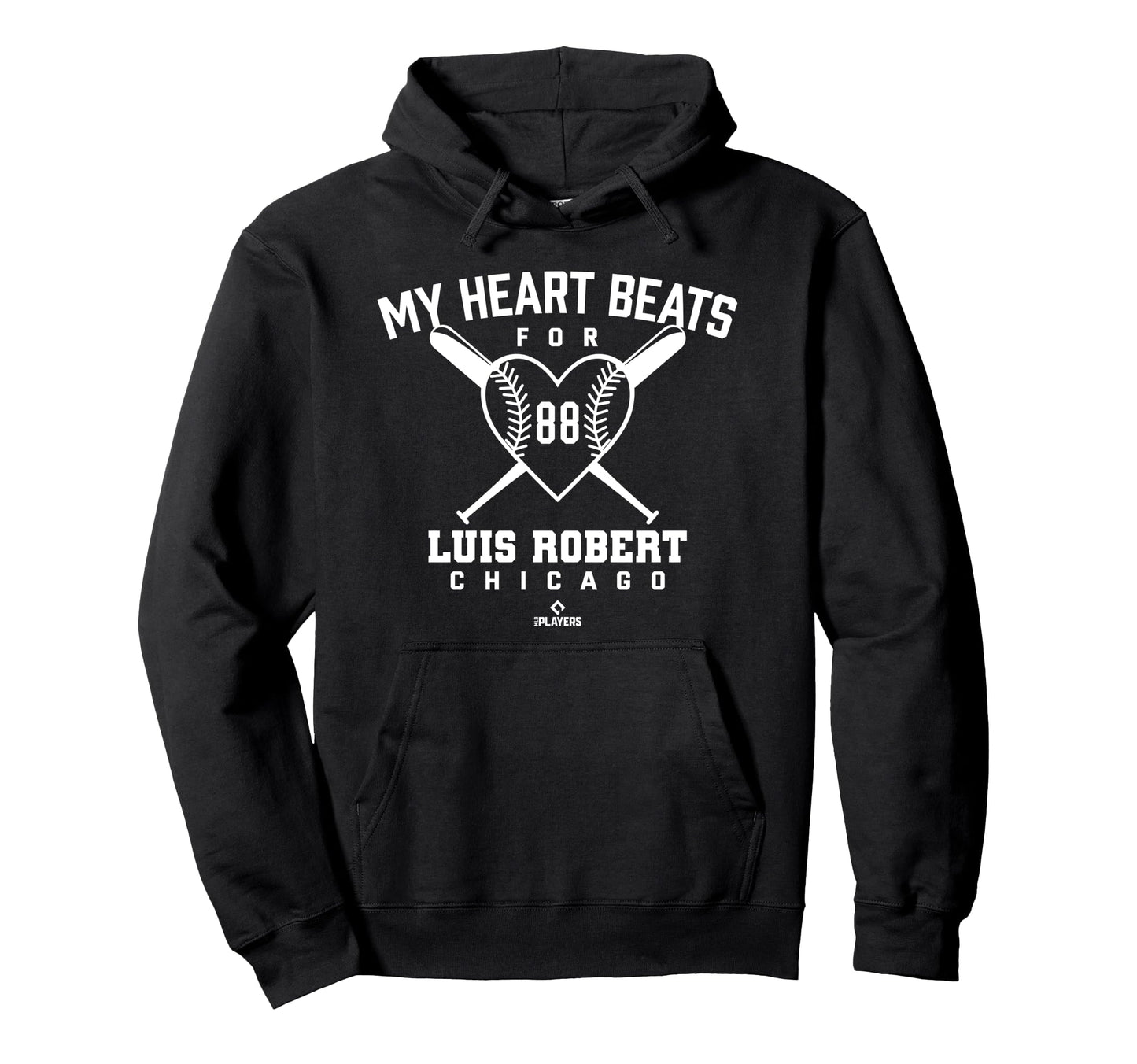 My Heart Beats Luis Robert Baseball Fan Hoodie - Unique Graphic for Adults - T-Shirt, Sweatshirt, Hoodie