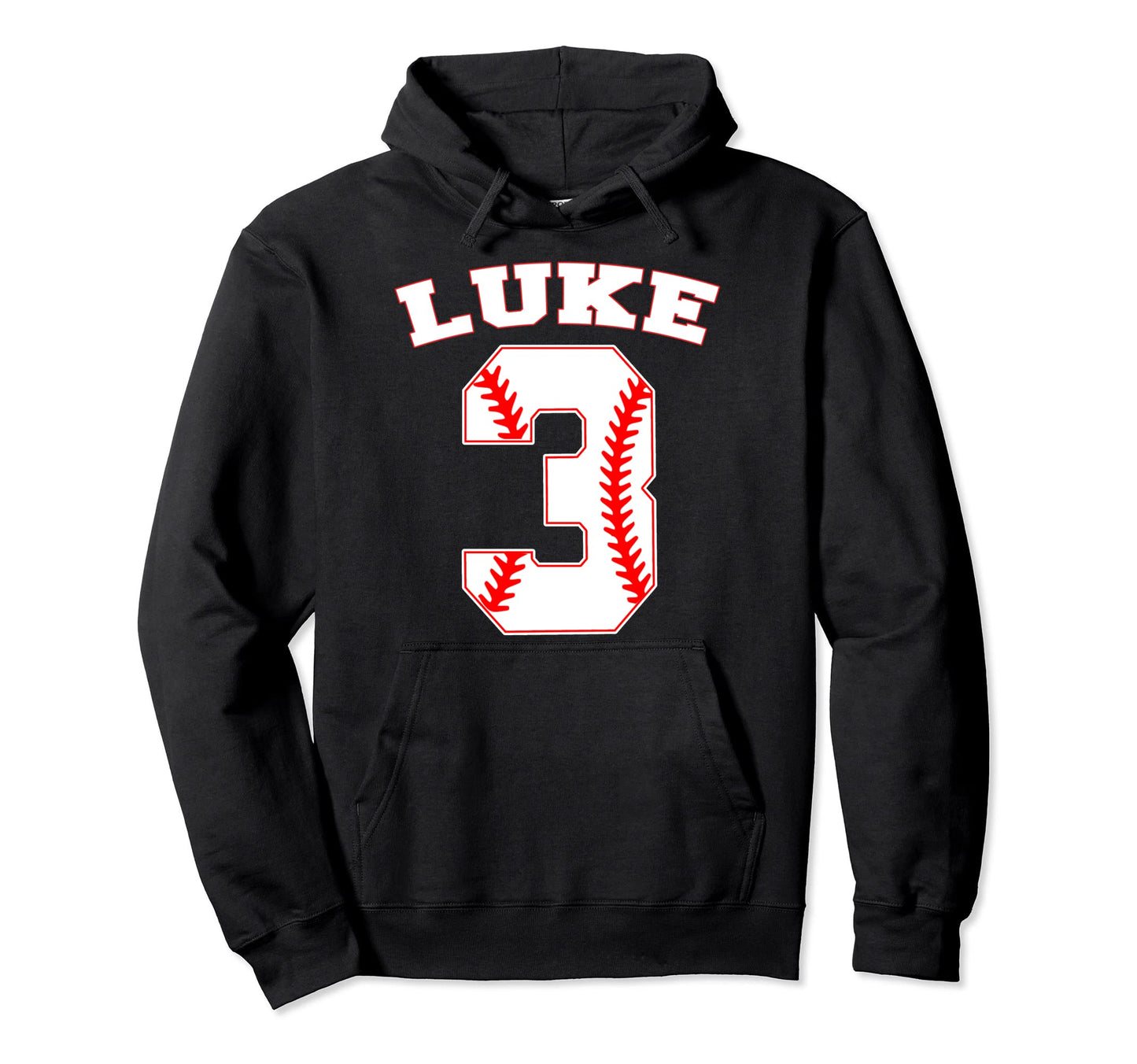 Luke Baseball Name Three Years 3Rd Hoodie - Custom Art Print for Adults - T-Shirt, Sweatshirt, Hoodie