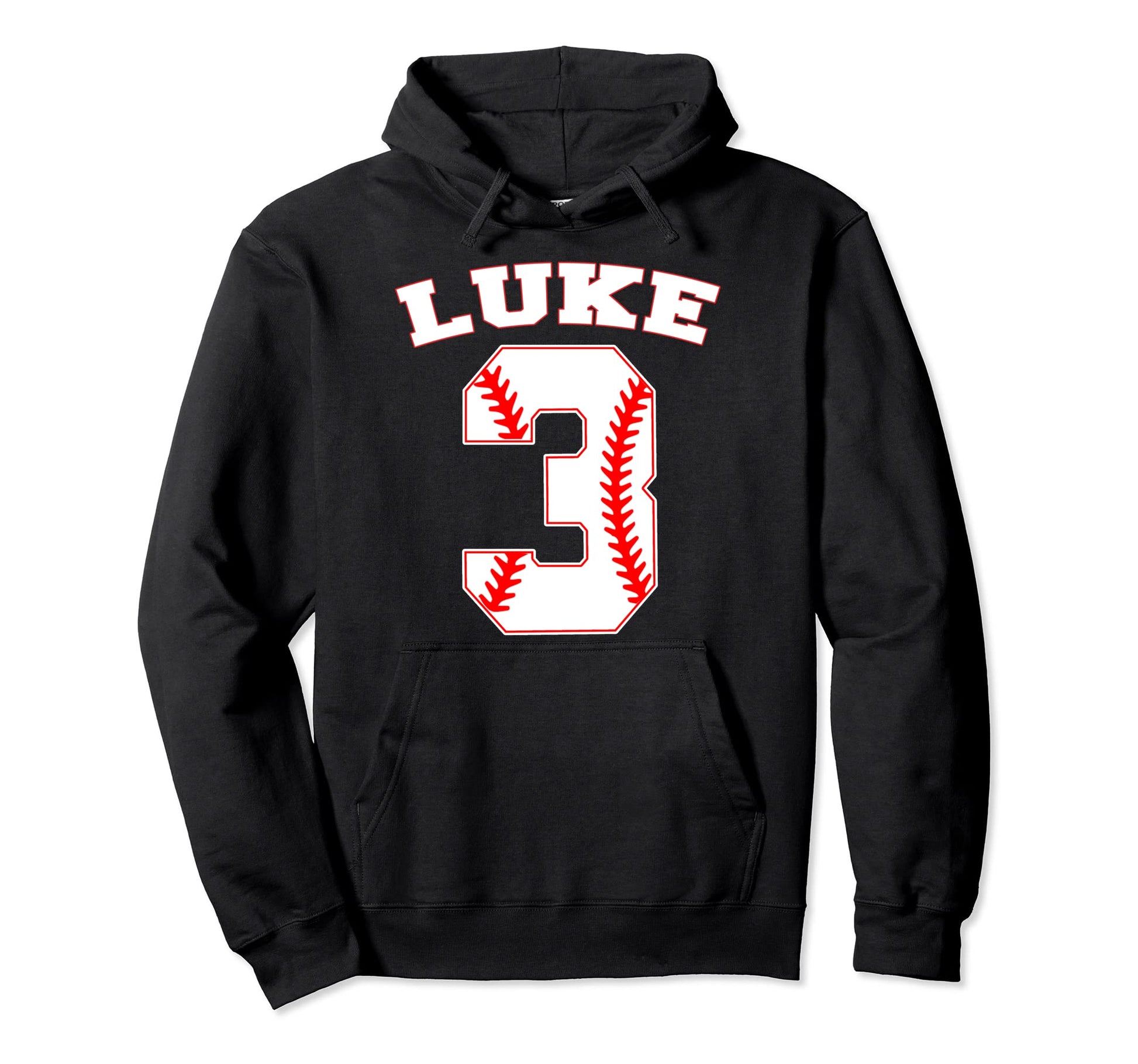 Luke Baseball Name Three Years 3Rd Hoodie - Custom Art Print for Adults - T-Shirt, Sweatshirt, Hoodie