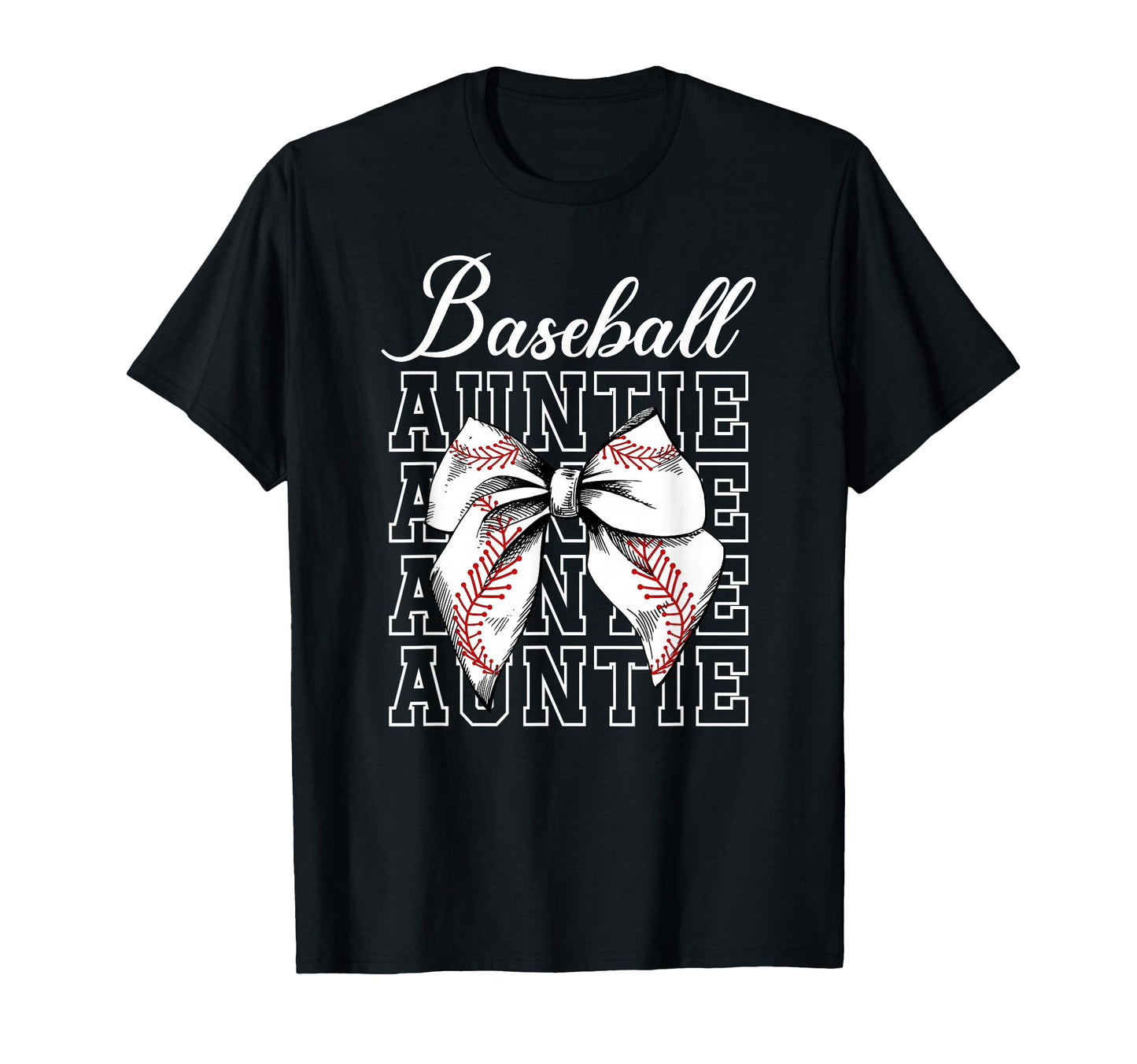 Baseball Auntie Coquette Baseball Aunt T-Shirt - Graphic Print for Adults - T-Shirt, Sweatshirt, Hoodie