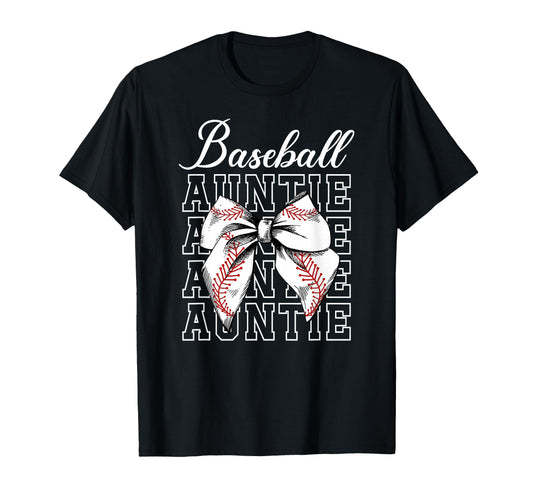 Baseball Auntie Coquette Baseball Aunt T-Shirt - Graphic Print for Adults - T-Shirt, Sweatshirt, Hoodie
