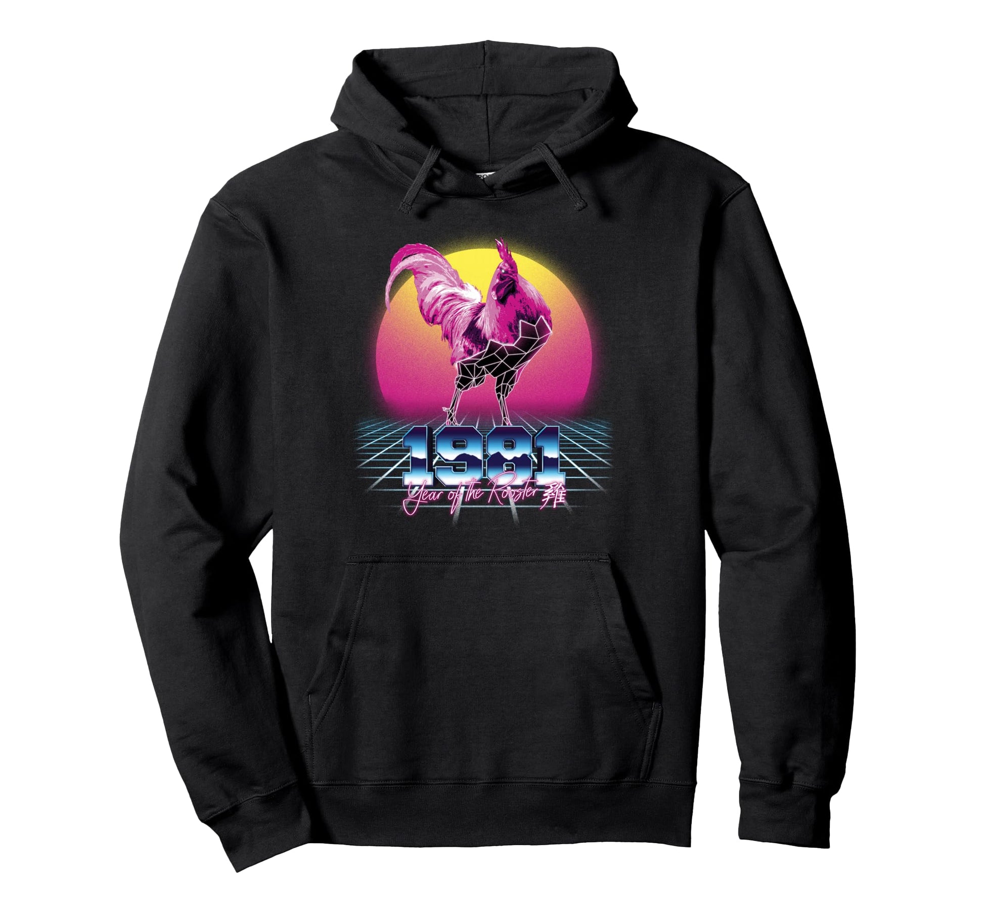 1981 Year Rooster 80S Chinese Zodiac Hoodie - Graphic Print for Adults - T-Shirt, Sweatshirt, Hoodie