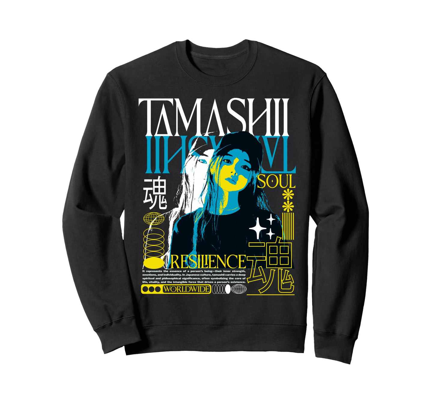 Y2K Japanese Bold Urban Sweatshirt - Casual Everyday Wear for Adults - T-Shirt, Sweatshirt, Hoodie