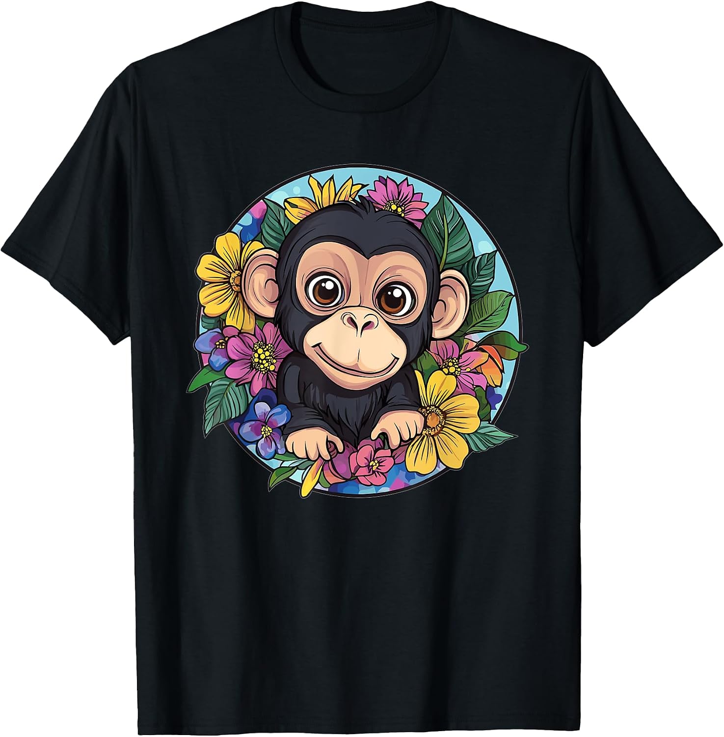 Colorful Monkey Art I Cartoon Kids - Adult & Kids T-Shirts, Sweatshirts & Hoodies apparel design preview 1