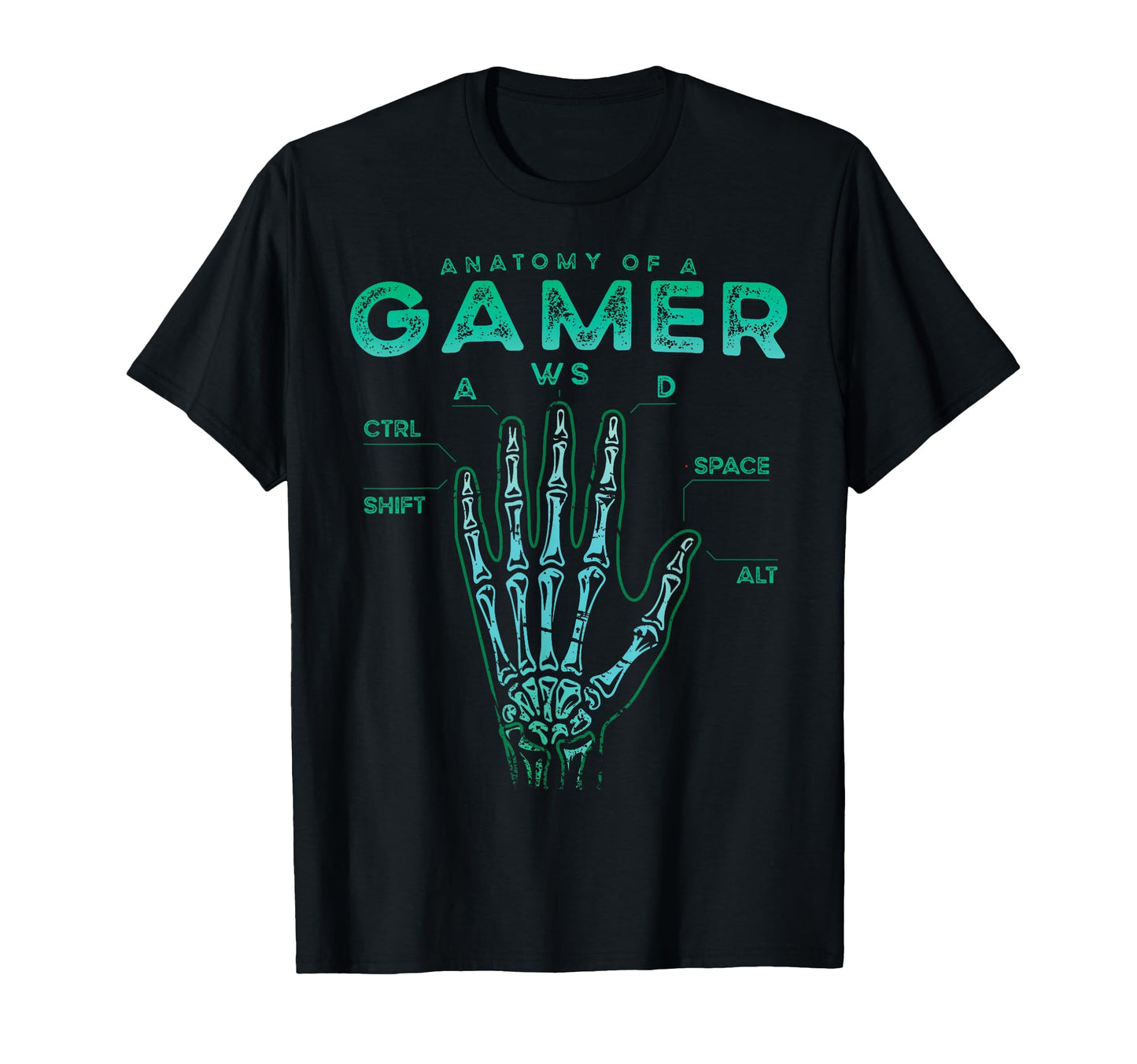 Gamer Anatomy Skeleton Hand Xray T-Shirt - Minimalist Print Men Women - T-Shirt, Sweatshirt, Hoodie
