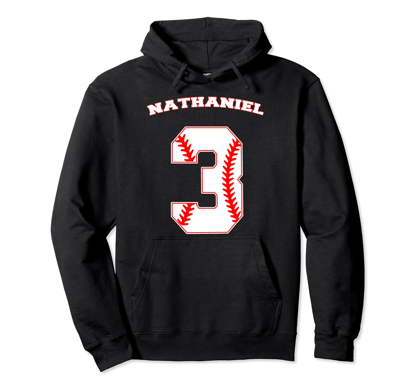 Nathaniel Baseball Name Three Years 3Rd Hoodie - Unique Graphic Unisex - T-Shirt, Sweatshirt, Hoodie