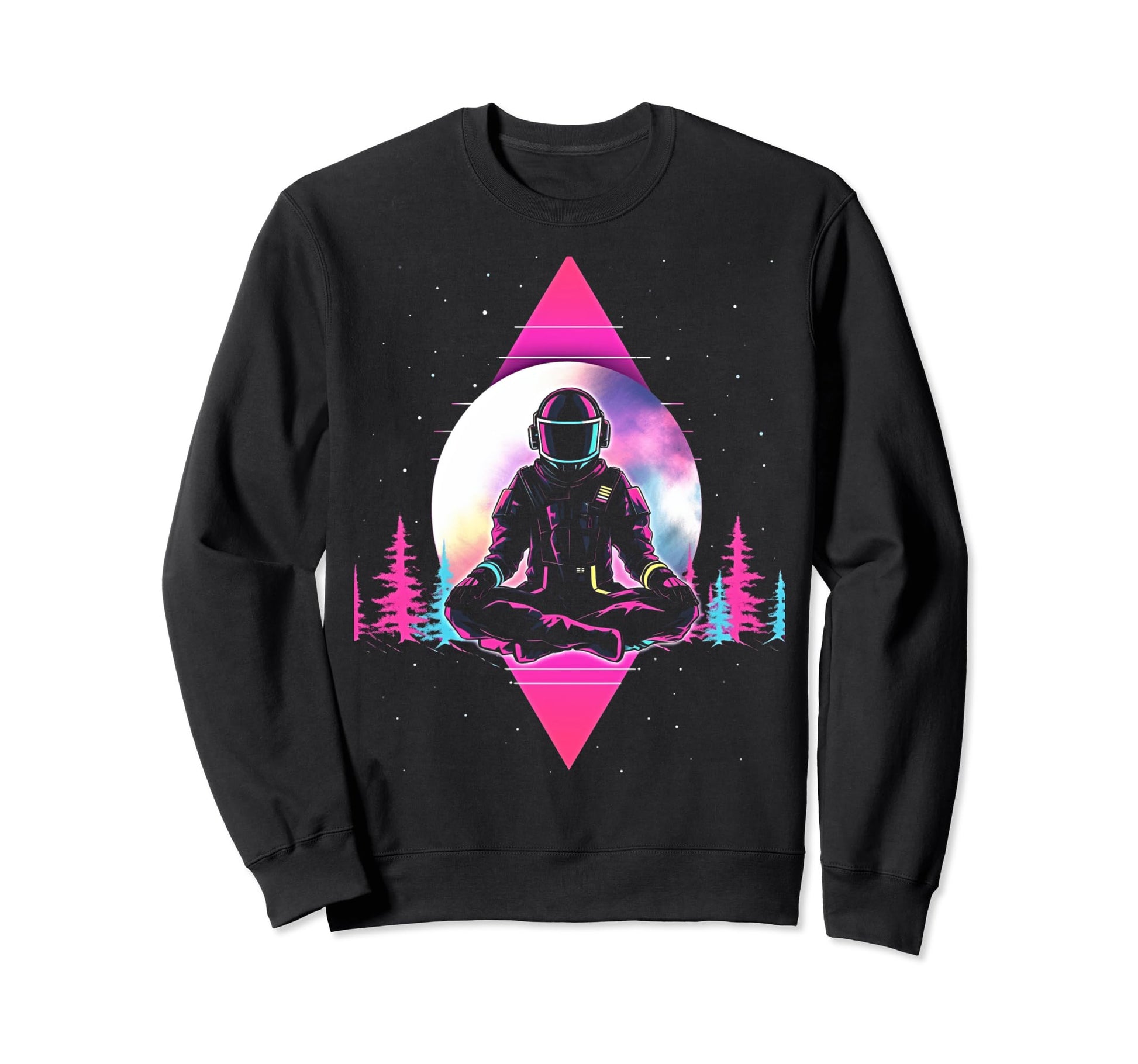 Synthwave Astronaut Cyberpunk 80S Sweatshirt - Unique Graphic Men Women - T-Shirt, Sweatshirt, Hoodie