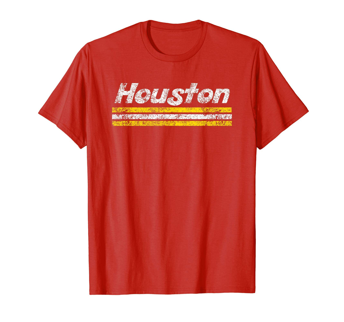 Houston Texas Weathered Stripe T-Shirt - Fun Novelty Design Men Women - T-Shirt, Sweatshirt, Hoodie