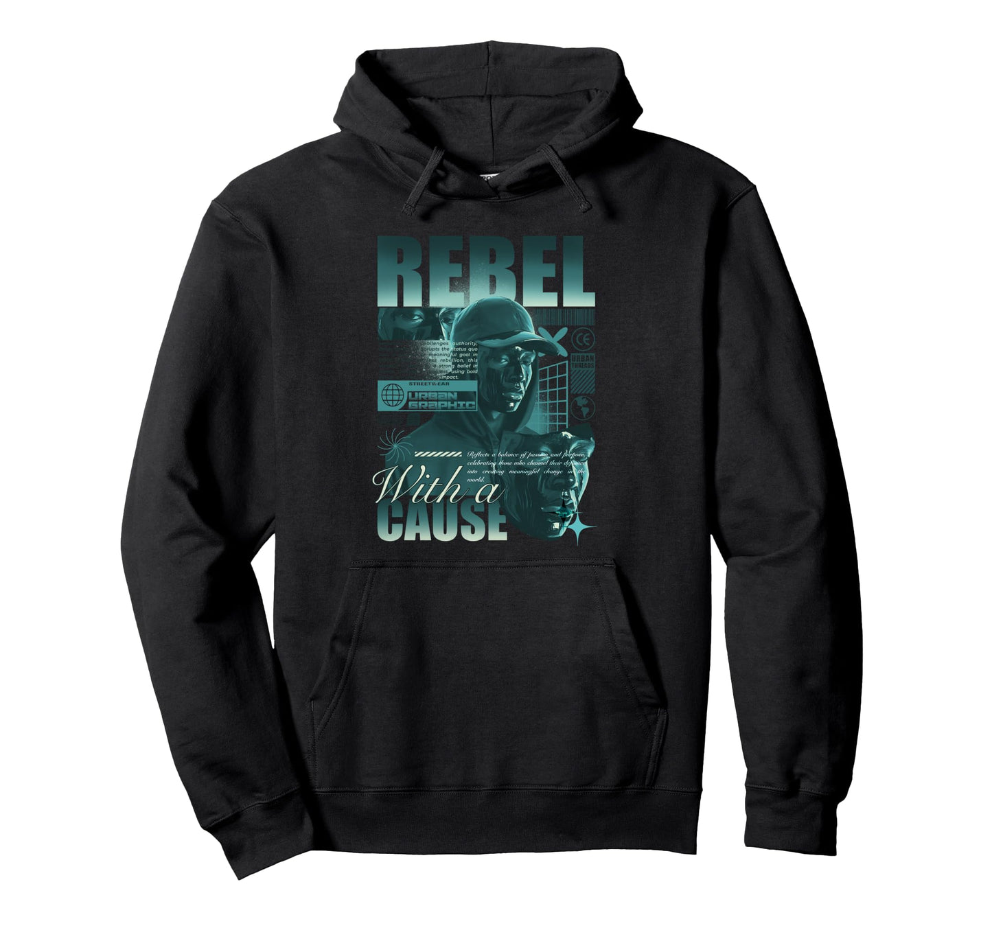 Y2K Rebel Bold Urban Graffiti Hoodie - Minimalist Print for Adults - T-Shirt, Sweatshirt, Hoodie
