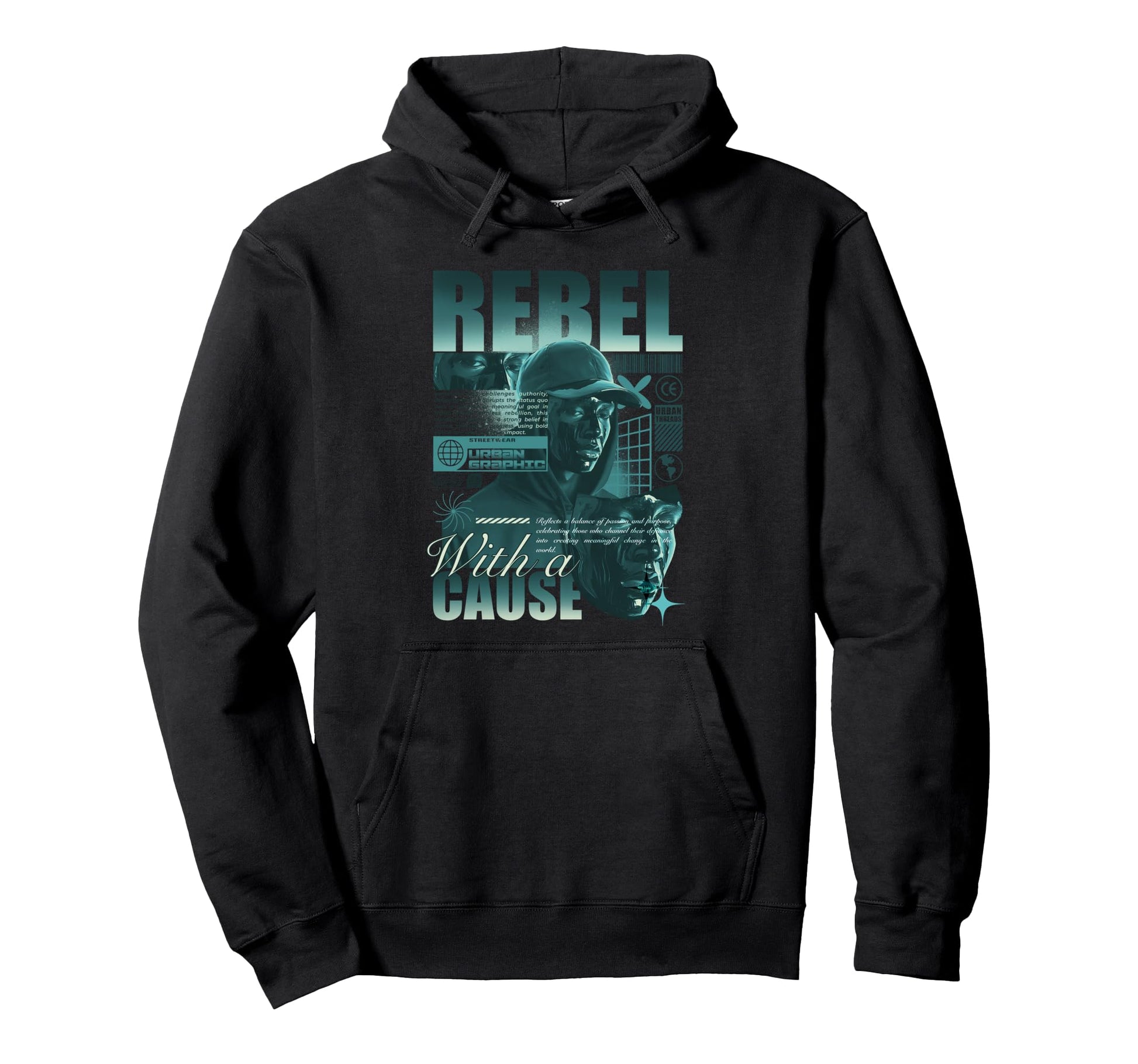 Y2K Rebel Bold Urban Graffiti Hoodie - Minimalist Print for Adults - T-Shirt, Sweatshirt, Hoodie