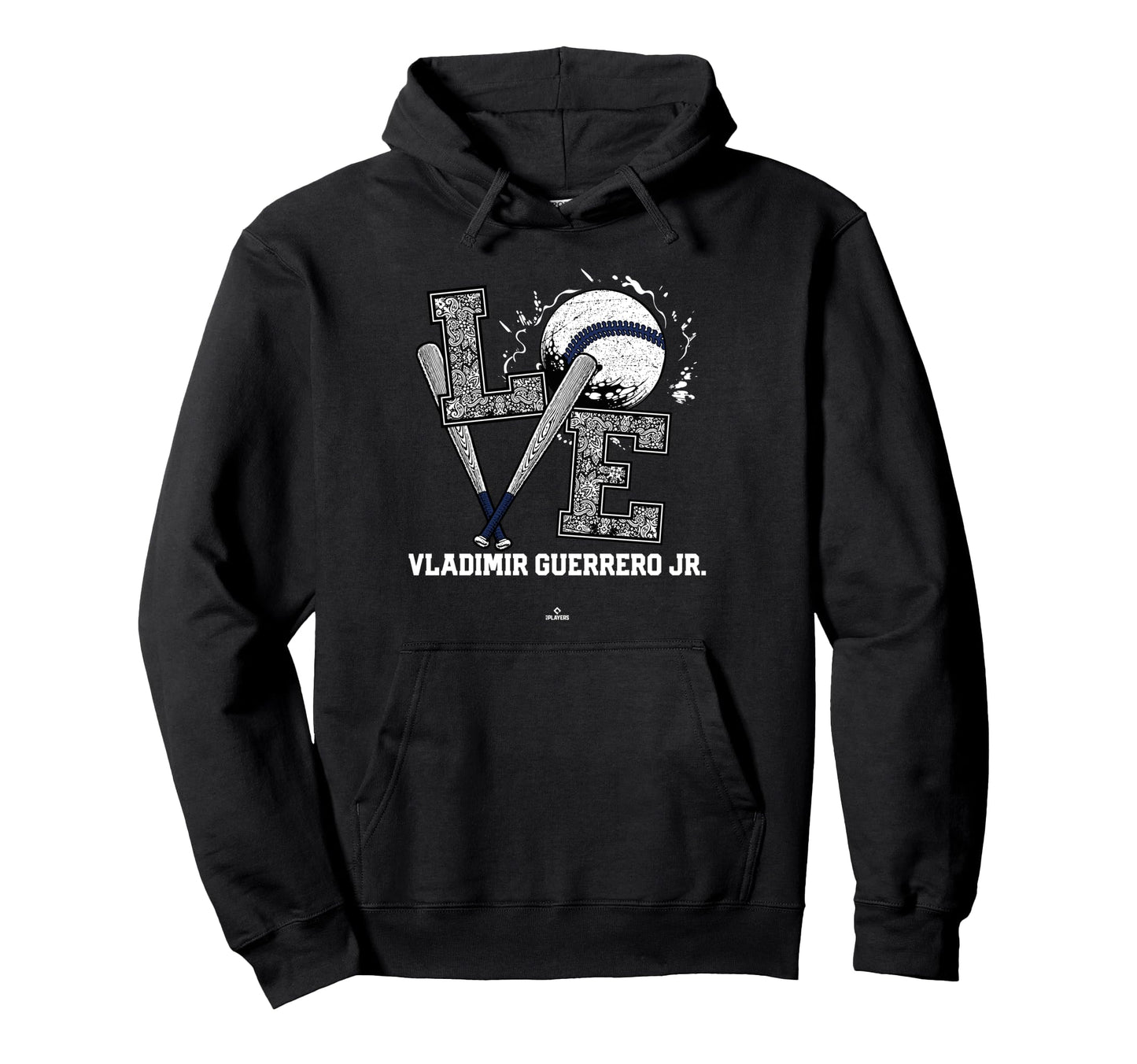 Distressed Baseball Love Vladimir Hoodie - Custom Art Print for Adults - T-Shirt, Sweatshirt, Hoodie