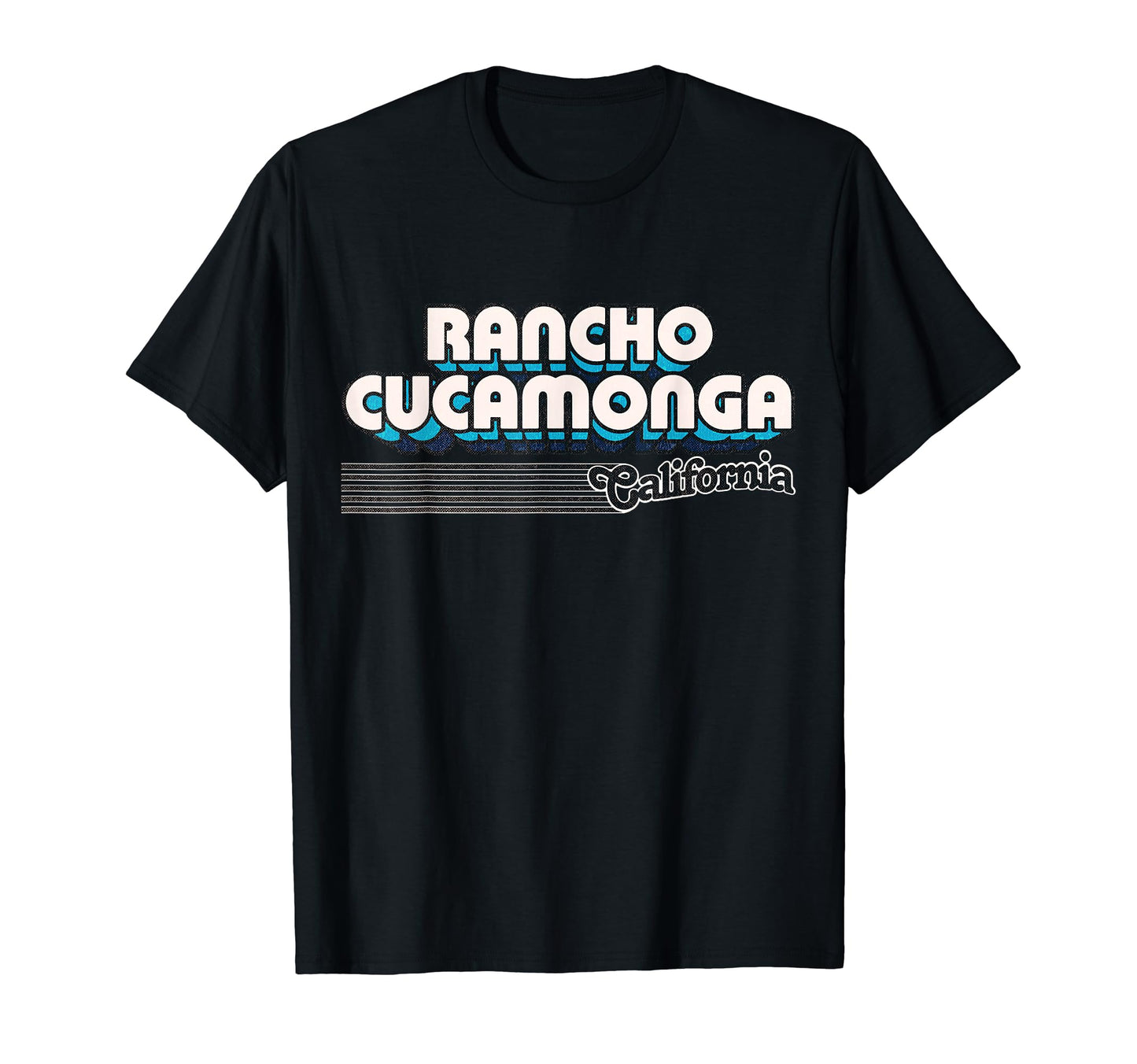 Rancho Cucamonga California Stripes T-Shirt - Novelty Apparel Unisex - T-Shirt, Sweatshirt, Hoodie