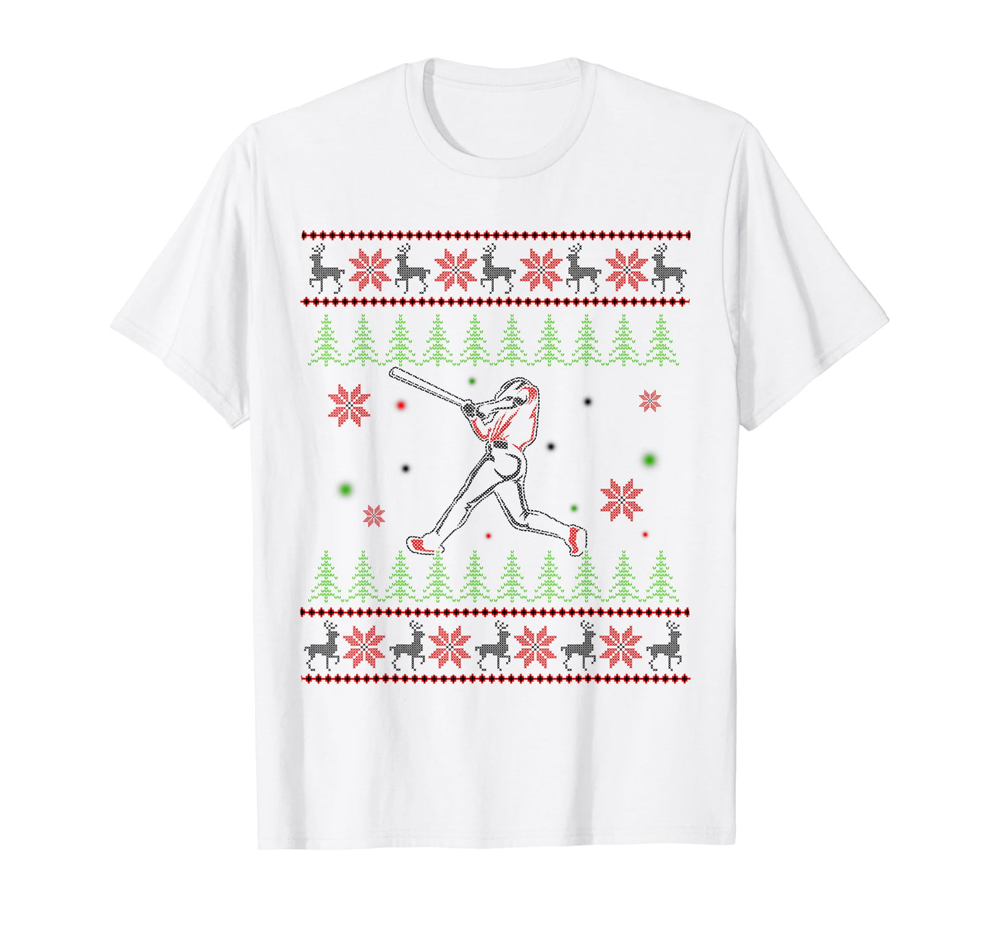 Baseball Player Ugly X Mas Party T-Shirt - Aesthetic Graphic for Adults - T-Shirt, Sweatshirt, Hoodie
