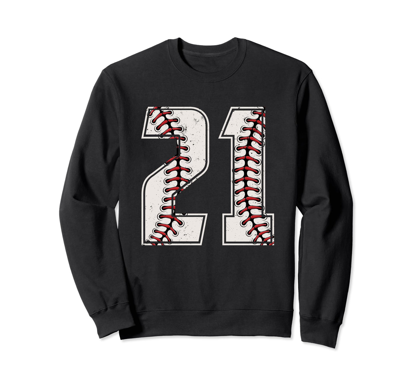 Baseball Player Number 21 Twenty Sweatshirt - Minimalist Print for Adults - T-Shirt, Sweatshirt, Hoodie