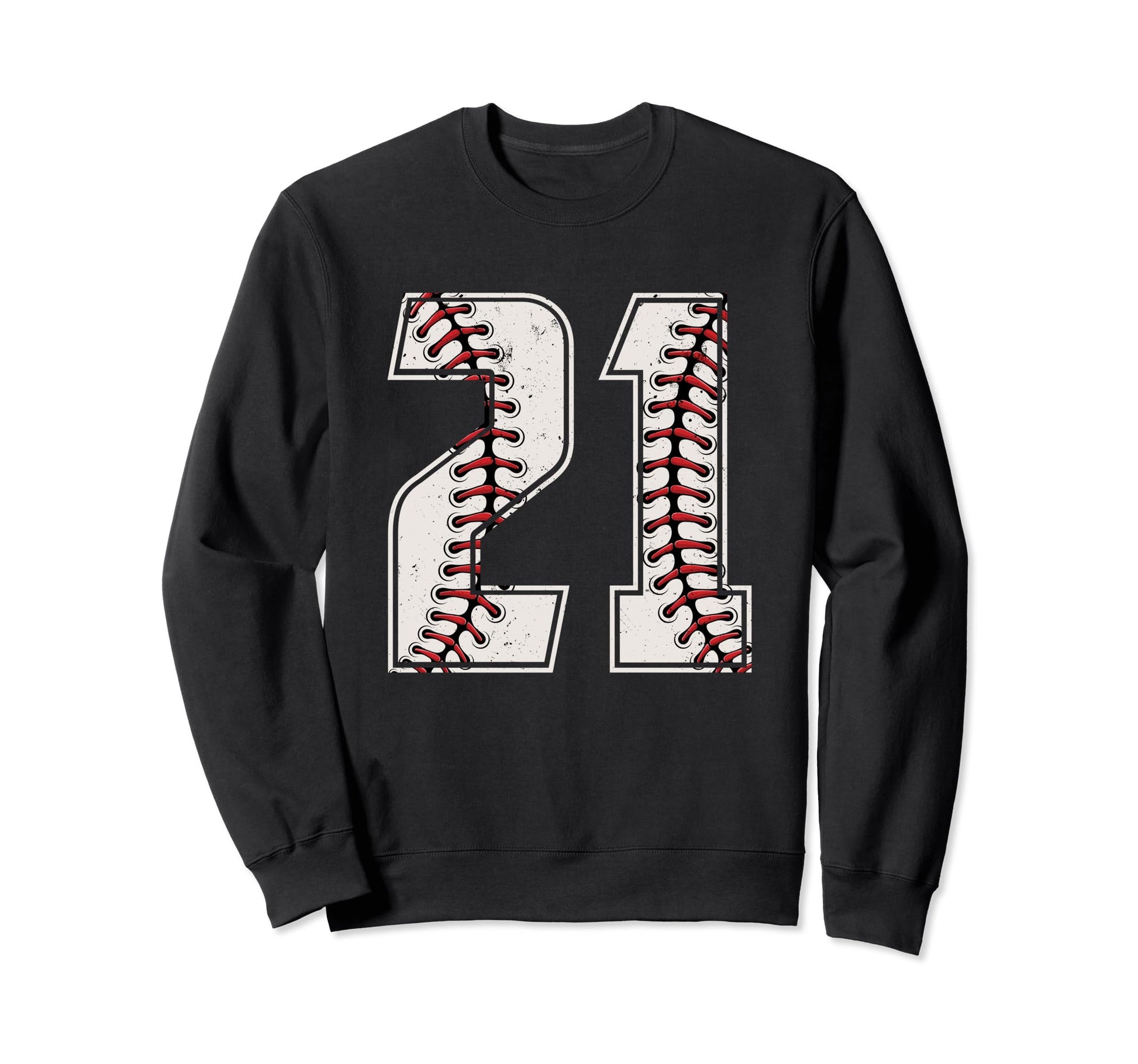 Baseball Player Number 21 Twenty Sweatshirt - Minimalist Print for Adults - T-Shirt, Sweatshirt, Hoodie