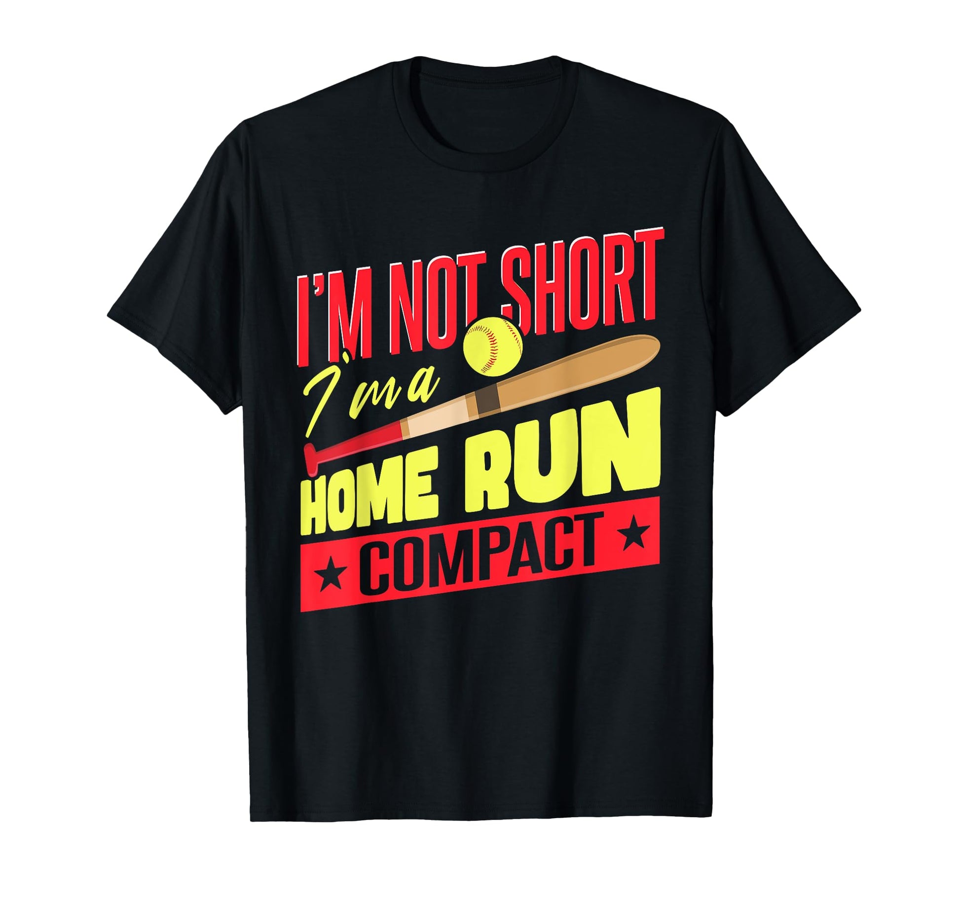 Softball Home Run Compact T-Shirt - Aesthetic Graphic for Adults - T-Shirt, Sweatshirt, Hoodie