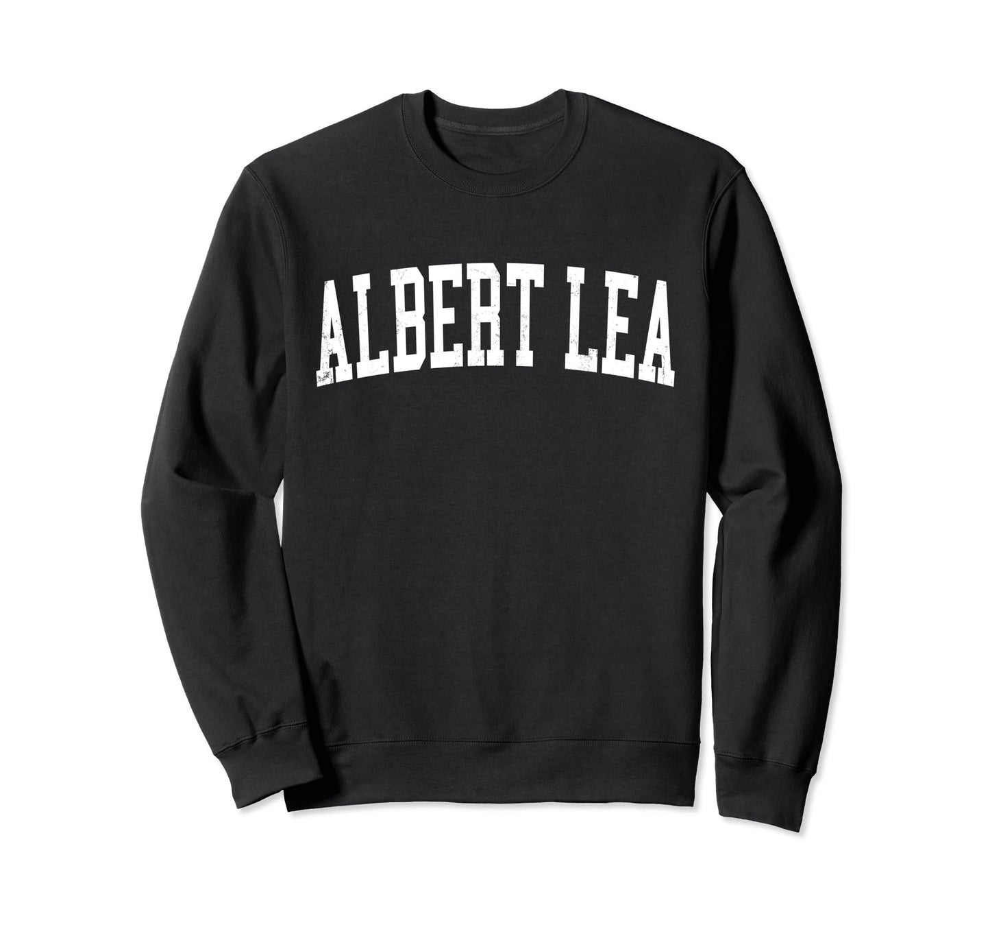 Albert Lea Mn Distressed White Sweatshirt - Aesthetic Graphic Men Women - T-Shirt, Sweatshirt, Hoodie