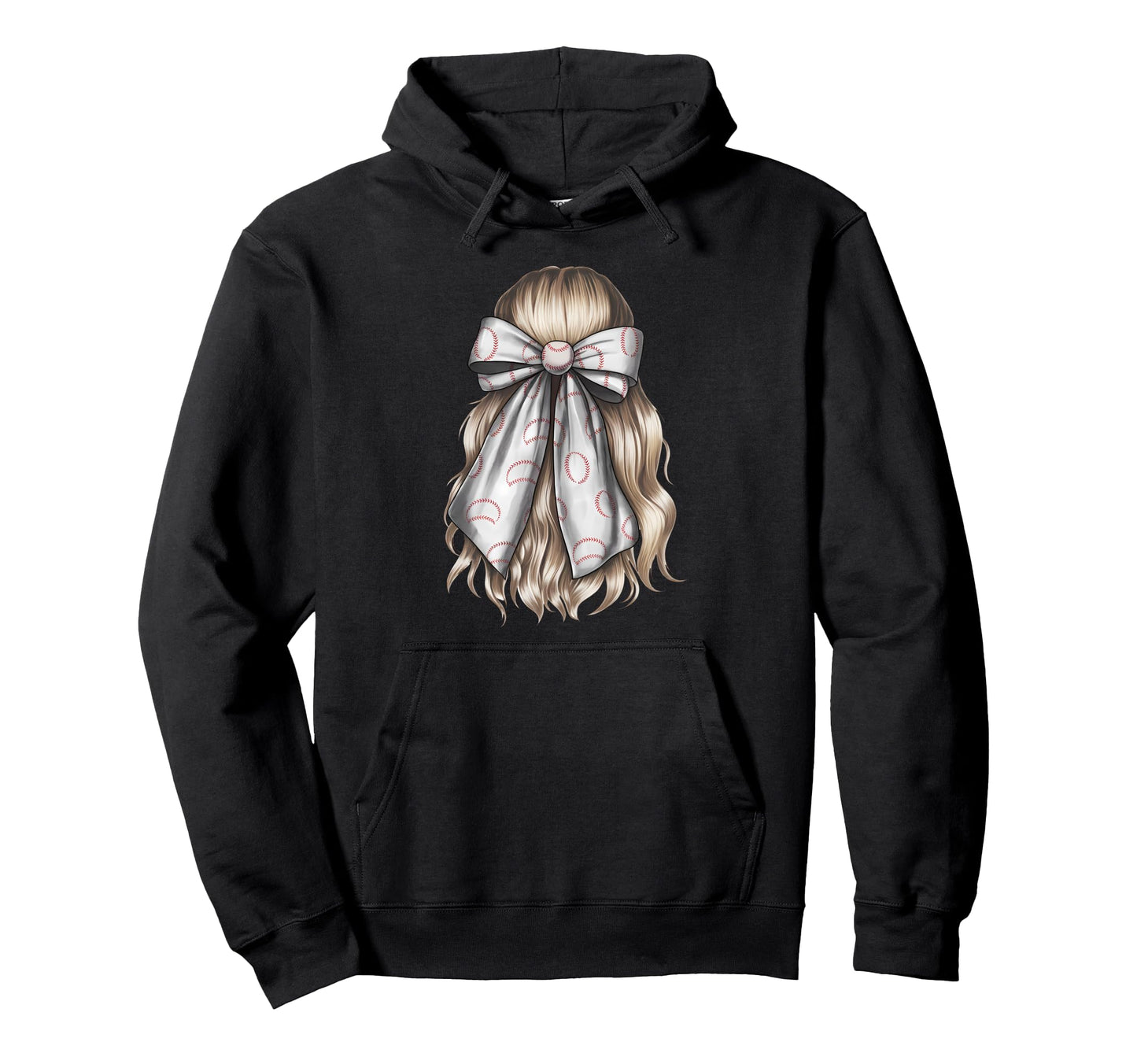 Baseball Coquette Bow Baseball Player Hoodie - Minimalist Print Men Women - T-Shirt, Sweatshirt, Hoodie