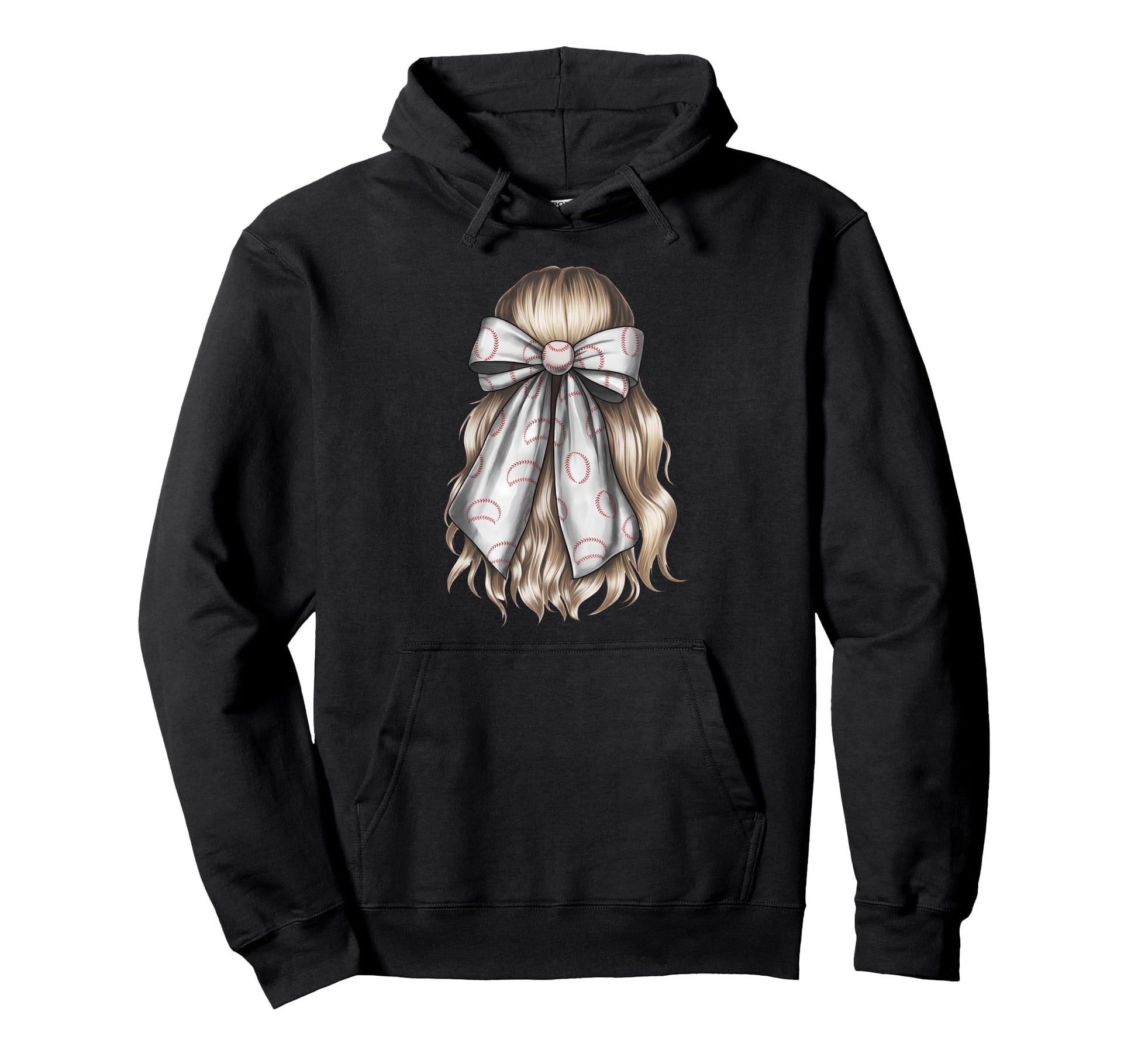 Baseball Coquette Bow Baseball Player Hoodie - Minimalist Print Men Women - T-Shirt, Sweatshirt, Hoodie