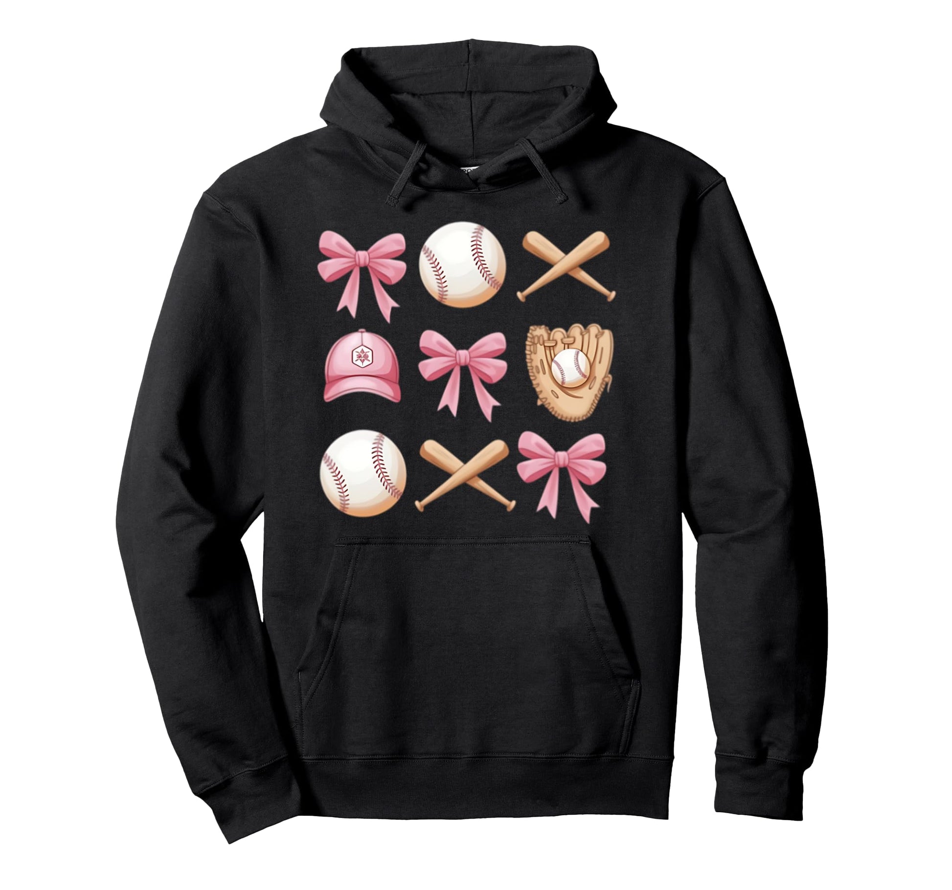 Baseball Coquette Bow Mom Sister Hoodie - Aesthetic Graphic Unisex - T-Shirt, Sweatshirt, Hoodie