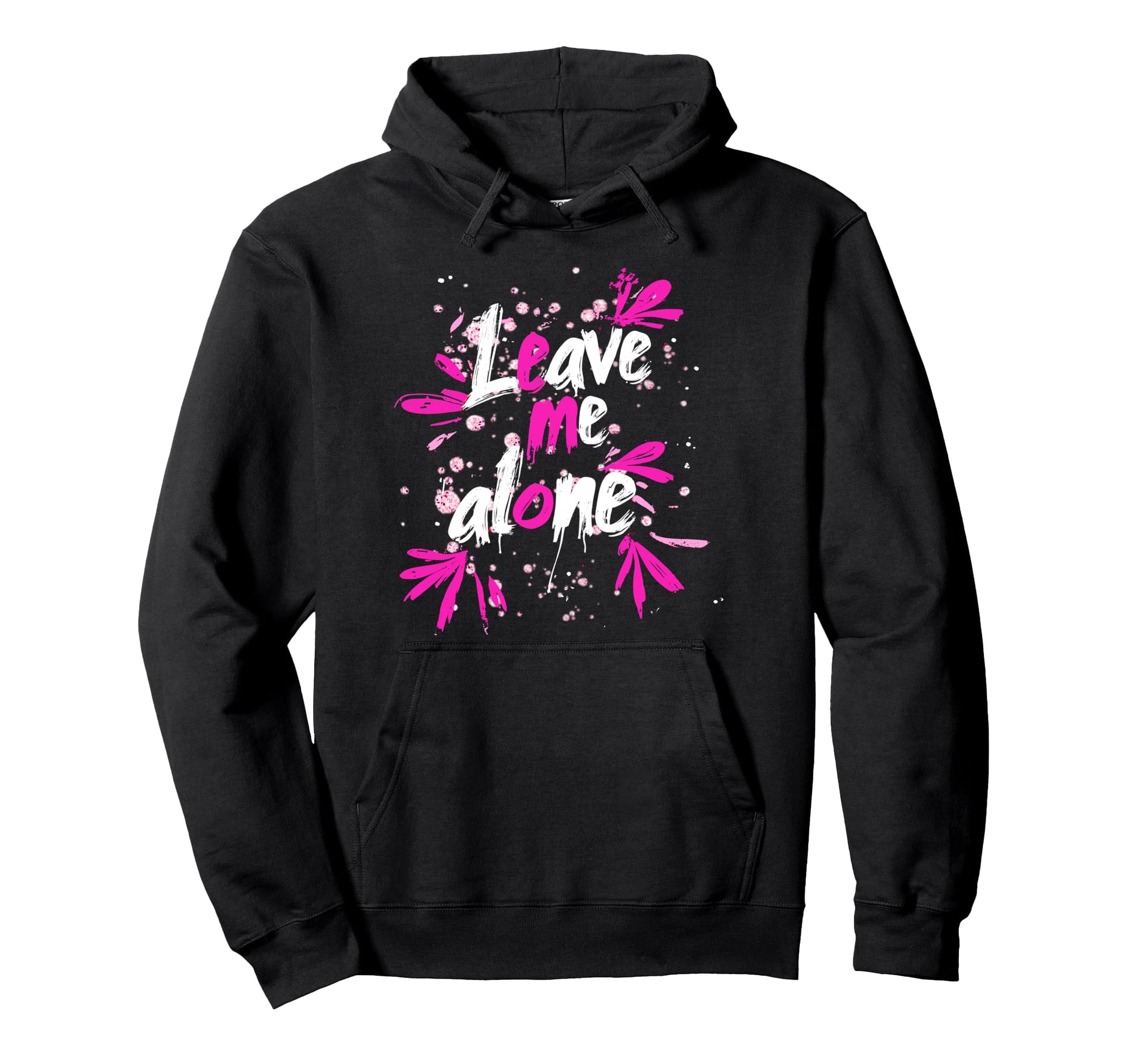 Leave Me Alone Y2K Emo Aesthetic Gothic Alt Hoodie - Graphic Print Unisex - T-Shirt, Sweatshirt, Hoodie