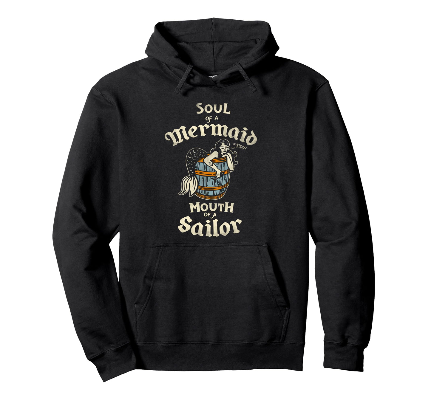 Soul Mermaid Mouth Sailor Nautical Hoodie - Streetwear Style Men Women - T-Shirt, Sweatshirt, Hoodie