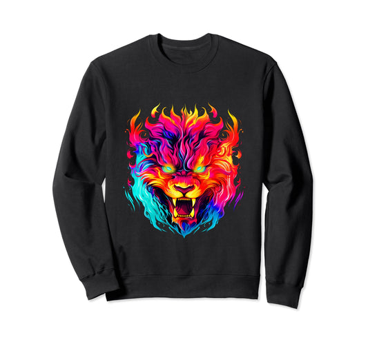 80S 90S Synthwave Zodiac Sign Leo Sweatshirt - Minimalist Print Men Women - T-Shirt, Sweatshirt, Hoodie