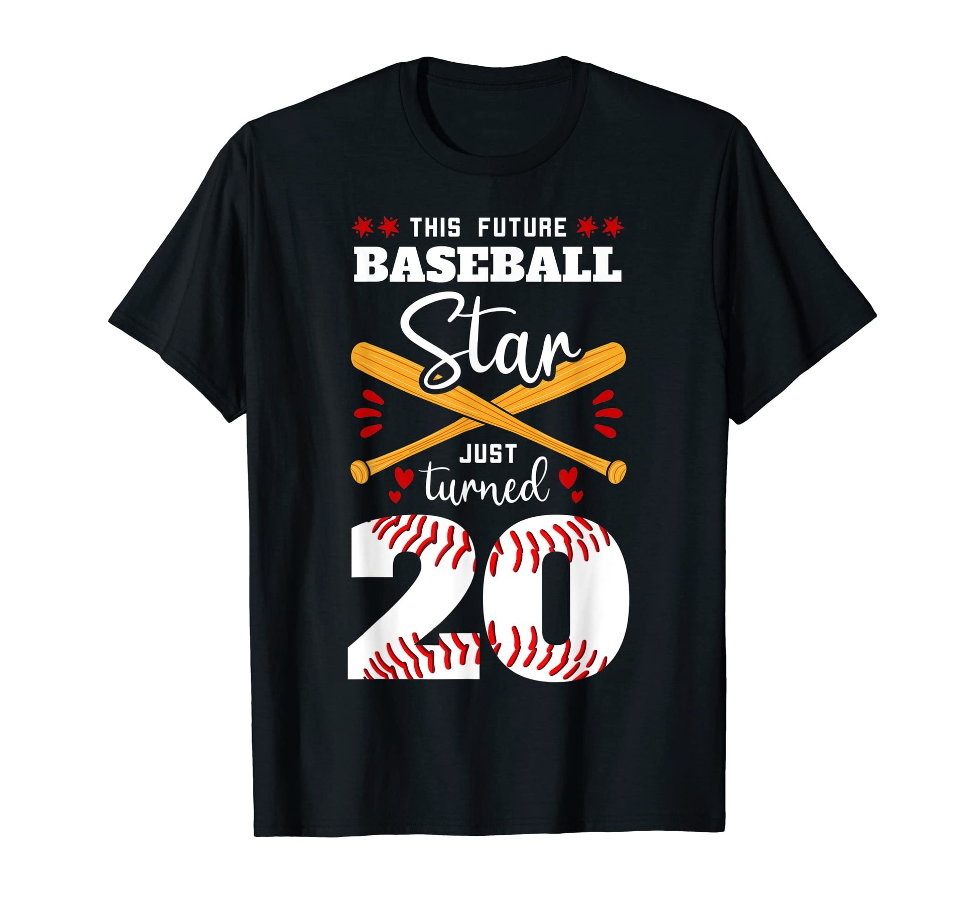 This Future Baseball Star Just Turned 20 T-Shirt - Custom Art Print Unisex - T-Shirt, Sweatshirt, Hoodie