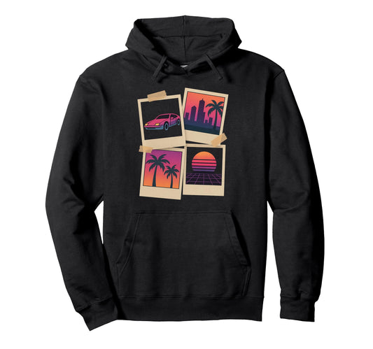 80S Synthwave Hoodie - Unique Graphic Unisex - T-Shirt, Sweatshirt, Hoodie