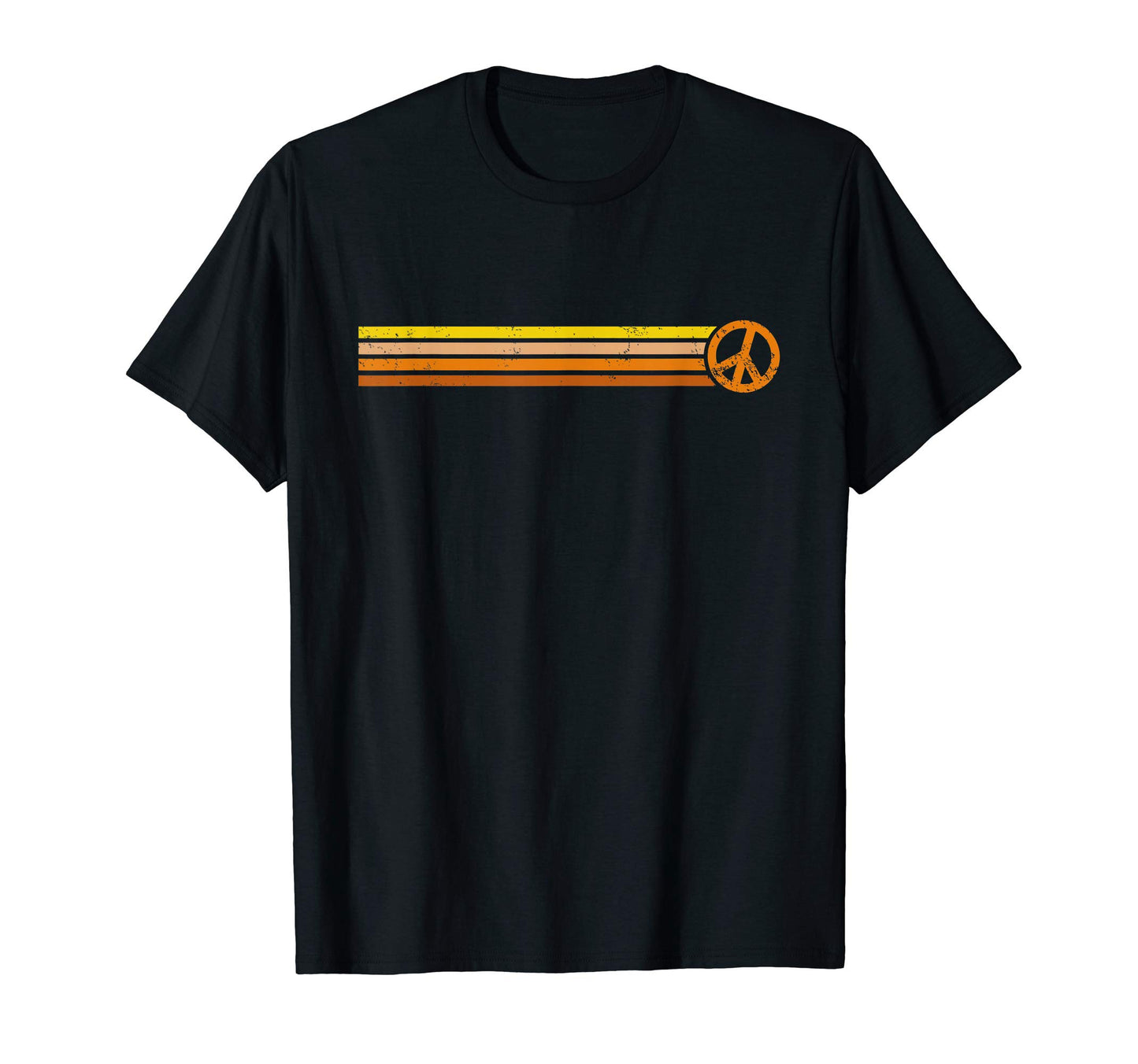 Peace Stripes 70S Sunset T-Shirt - Casual Everyday Wear Men Women - T-Shirt, Sweatshirt, Hoodie