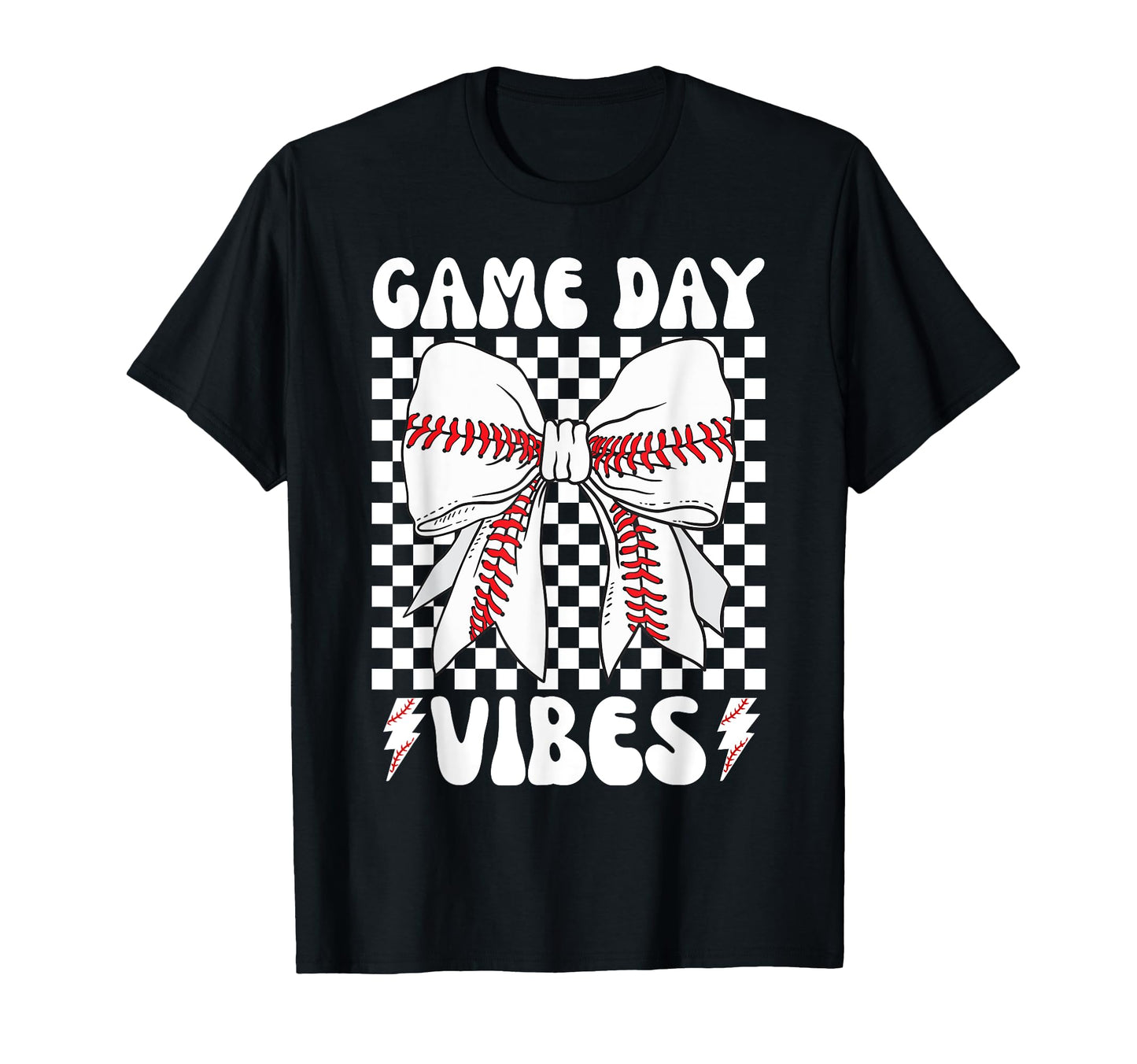 Game Day Vibes Coquette Bow Baseball T-Shirt - Trendy Graphic for Adults - T-Shirt, Sweatshirt, Hoodie