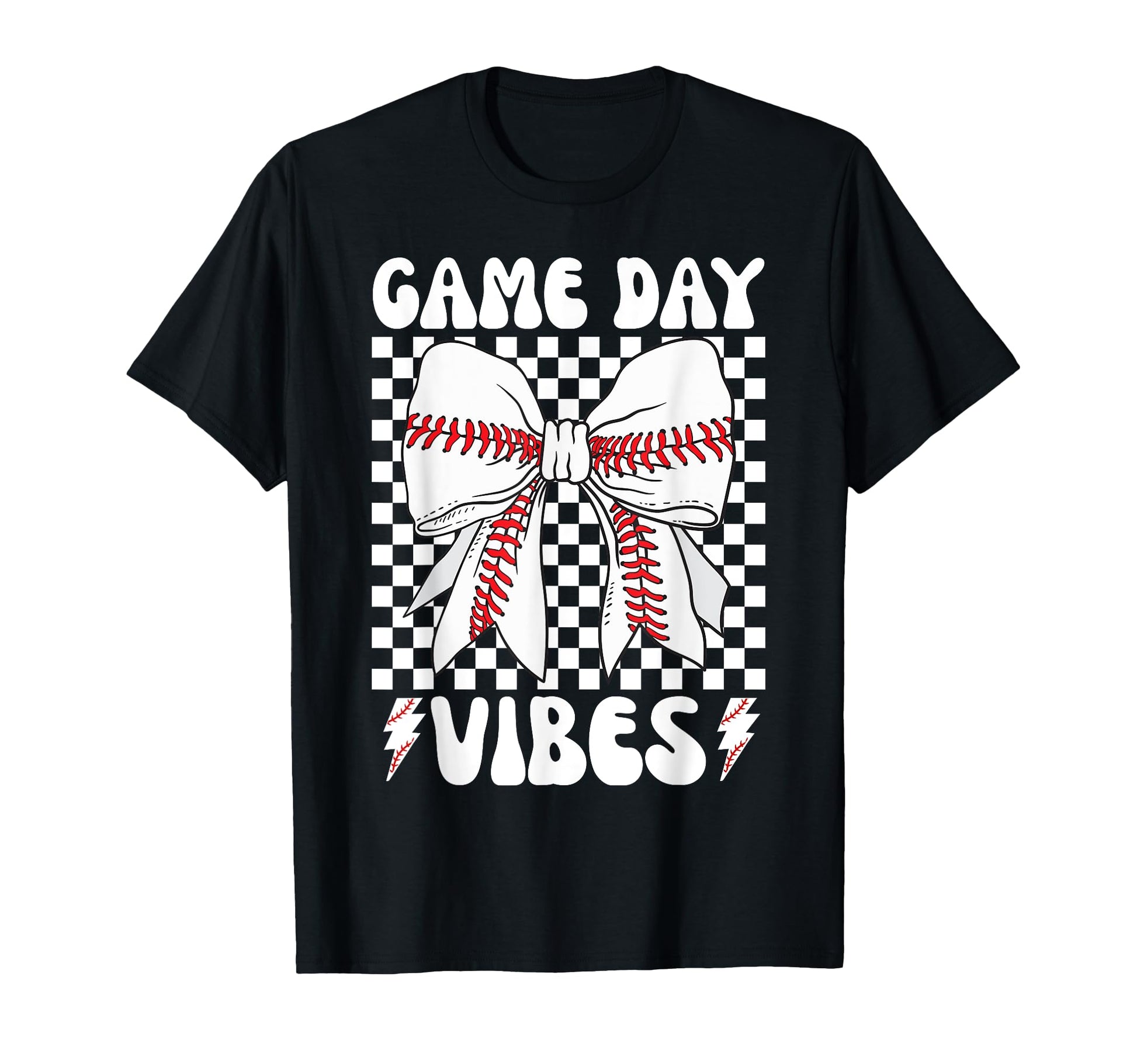 Game Day Vibes Coquette Bow Baseball T-Shirt - Trendy Graphic for Adults - T-Shirt, Sweatshirt, Hoodie