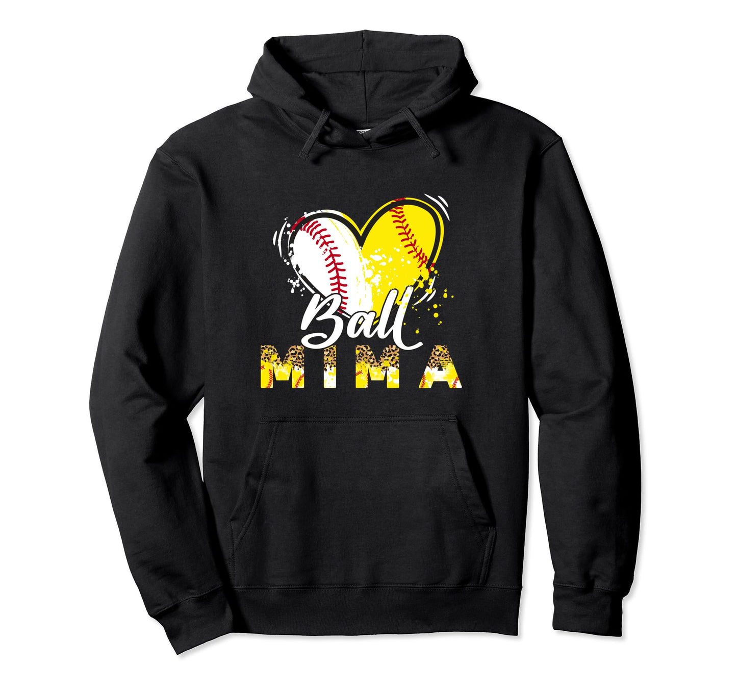 Mima Both Baseball Softball Sport Hoodie - Fun Novelty Design Men Women - T-Shirt, Sweatshirt, Hoodie