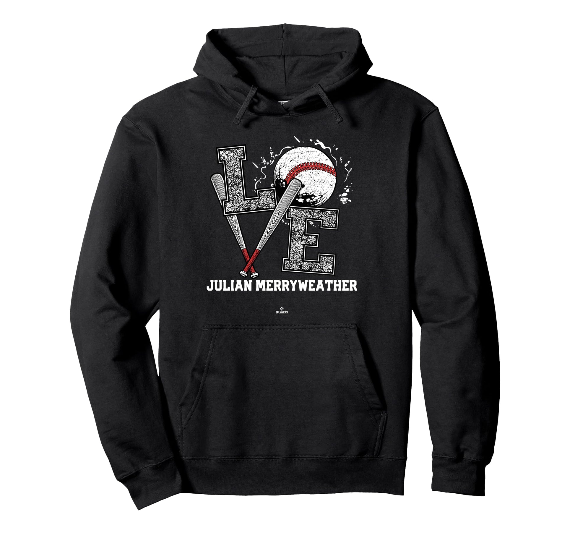 Distressed Baseball Love Julian Hoodie - Graphic Print for Adults - T-Shirt, Sweatshirt, Hoodie
