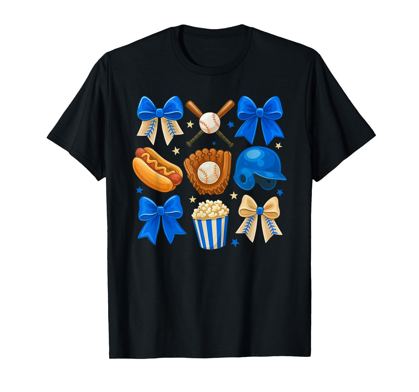 Coquette Bow Baseball Game Day Cheer T-Shirt - Custom Art Print for Adults - T-Shirt, Sweatshirt, Hoodie