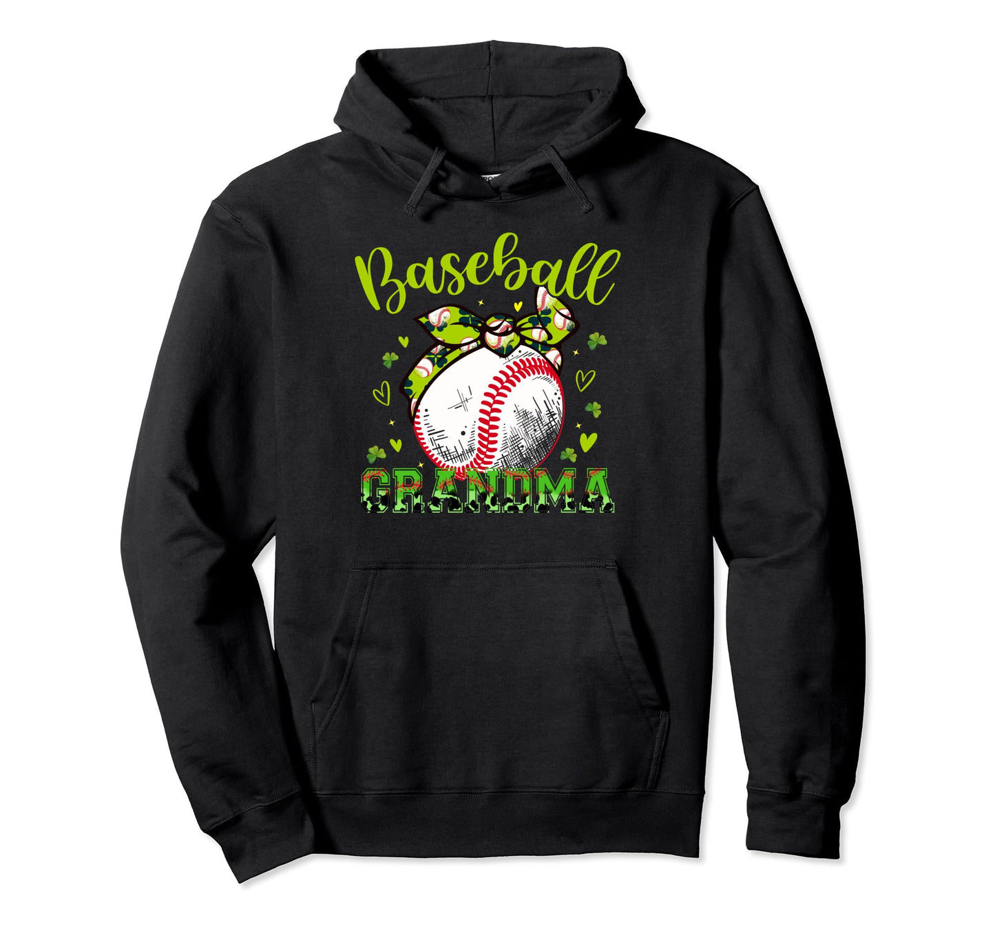 Baseball Grandma Headband Leopard Hoodie - Unique Graphic for Adults - T-Shirt, Sweatshirt, Hoodie