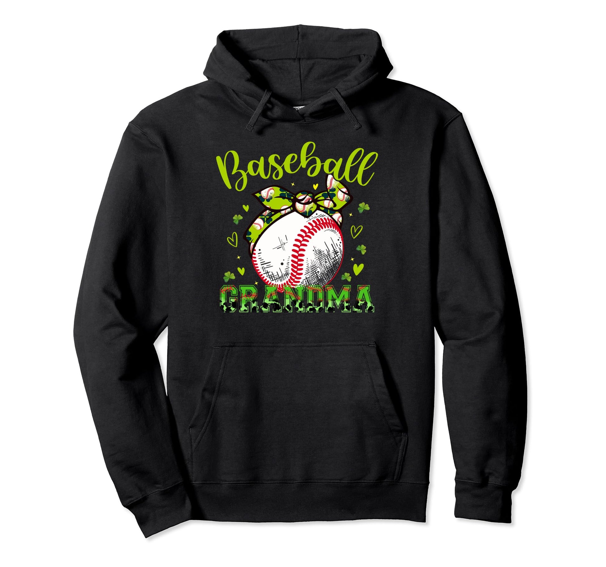Baseball Grandma Headband Leopard Hoodie - Unique Graphic for Adults - T-Shirt, Sweatshirt, Hoodie