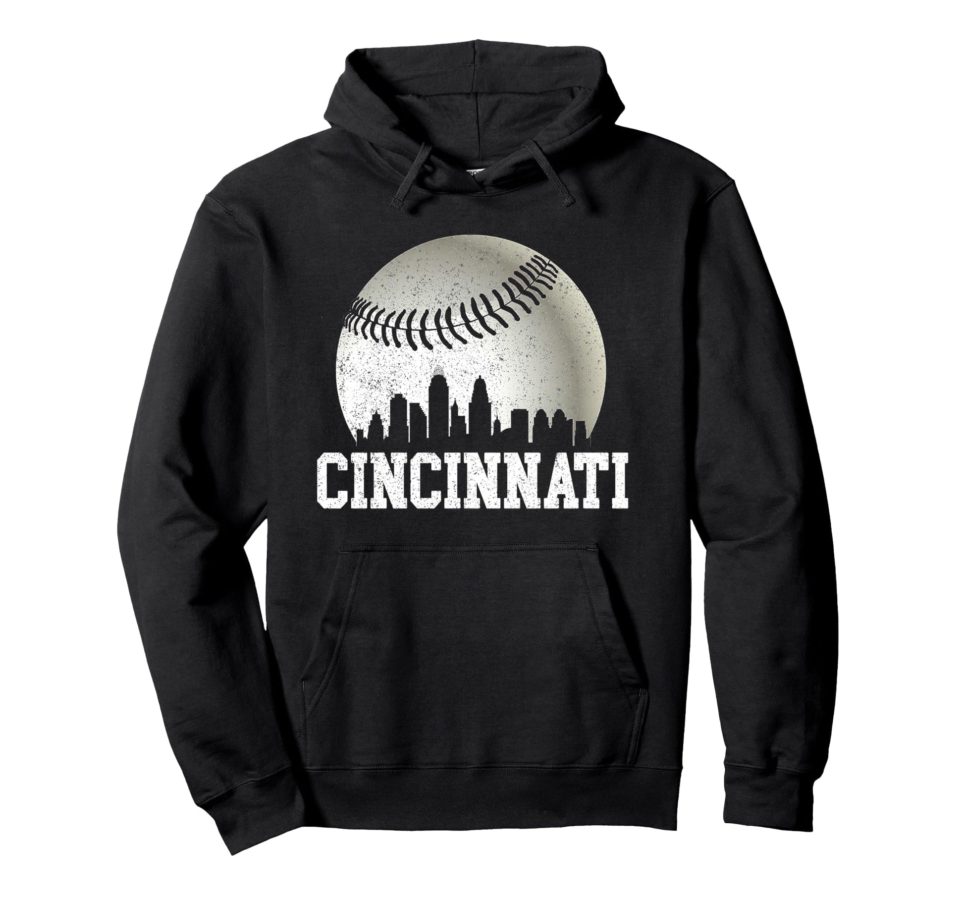 Cincinnati Baseball Distressed Gameday Hoodie - Aesthetic Graphic Unisex - T-Shirt, Sweatshirt, Hoodie