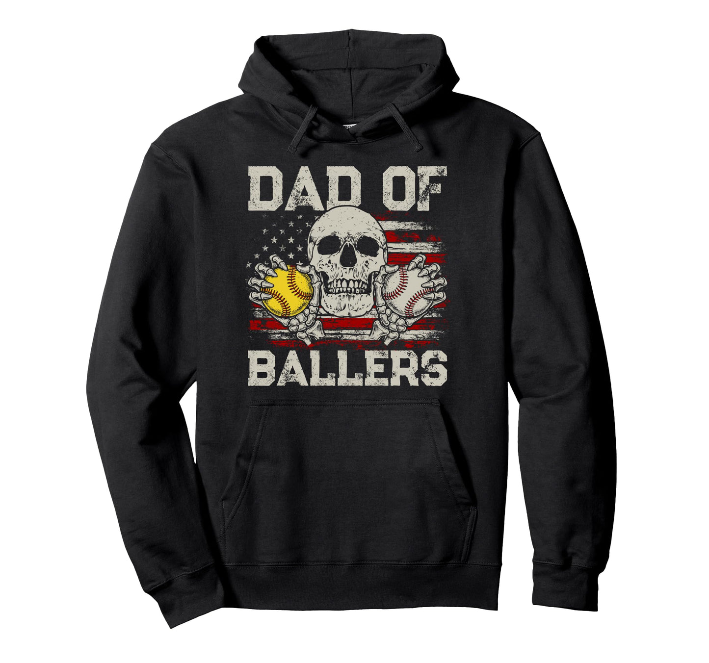 Dad Ballers Funny Daddy Baseball And Hoodie - Aesthetic Graphic Men Women - T-Shirt, Sweatshirt, Hoodie