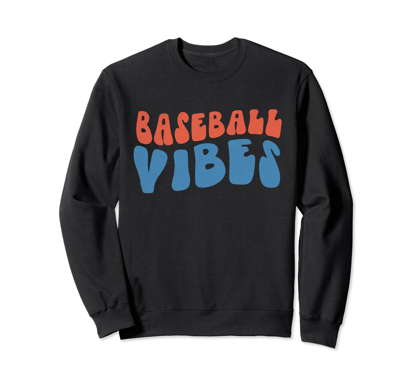 Baseball Vibes Groovy Baseball Sweatshirt - Aesthetic Graphic Unisex - T-Shirt, Sweatshirt, Hoodie