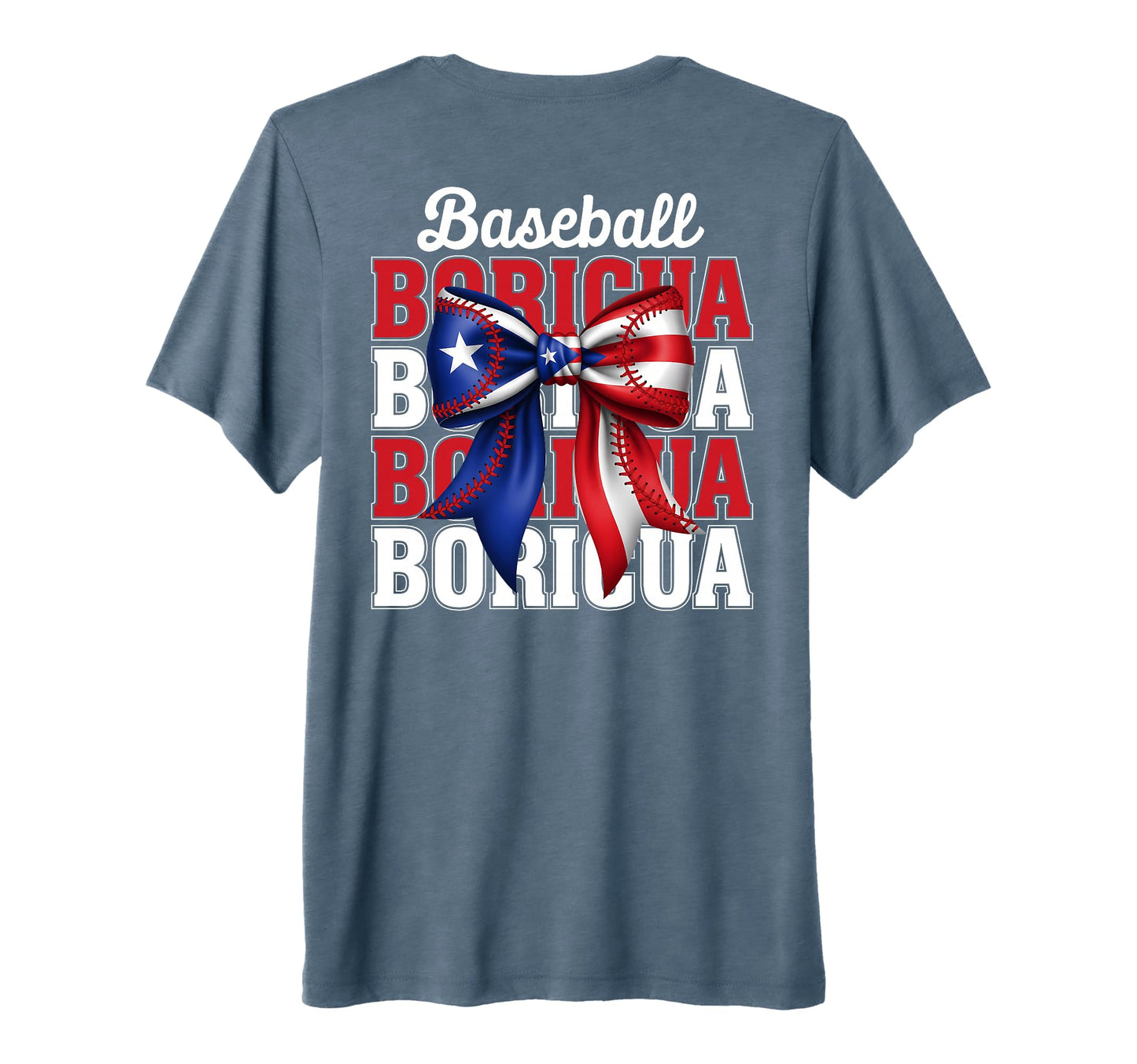 Boricua Baseball Coquette Bow Puerto T-Shirt - Streetwear Style for Adults - T-Shirt, Sweatshirt, Hoodie