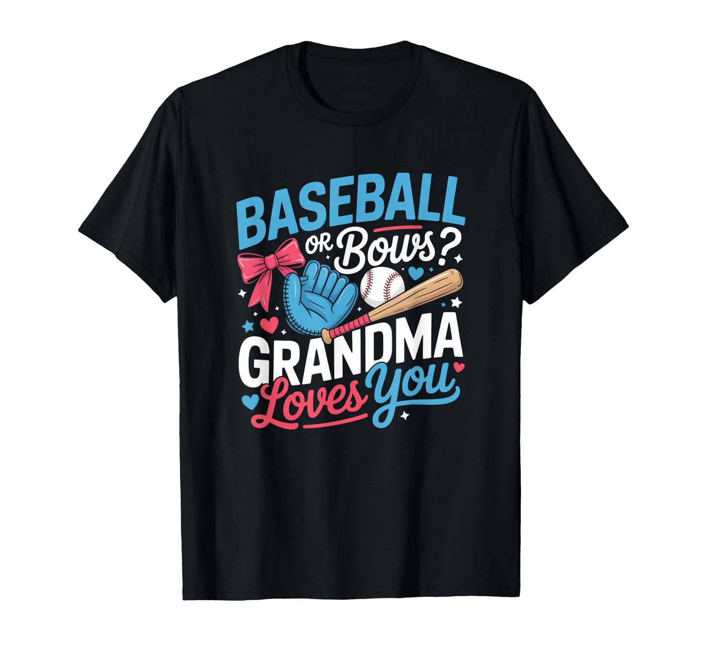 Gender Reveal Baseball Or Bows T-Shirt - Aesthetic Graphic Men Women - T-Shirt, Sweatshirt, Hoodie