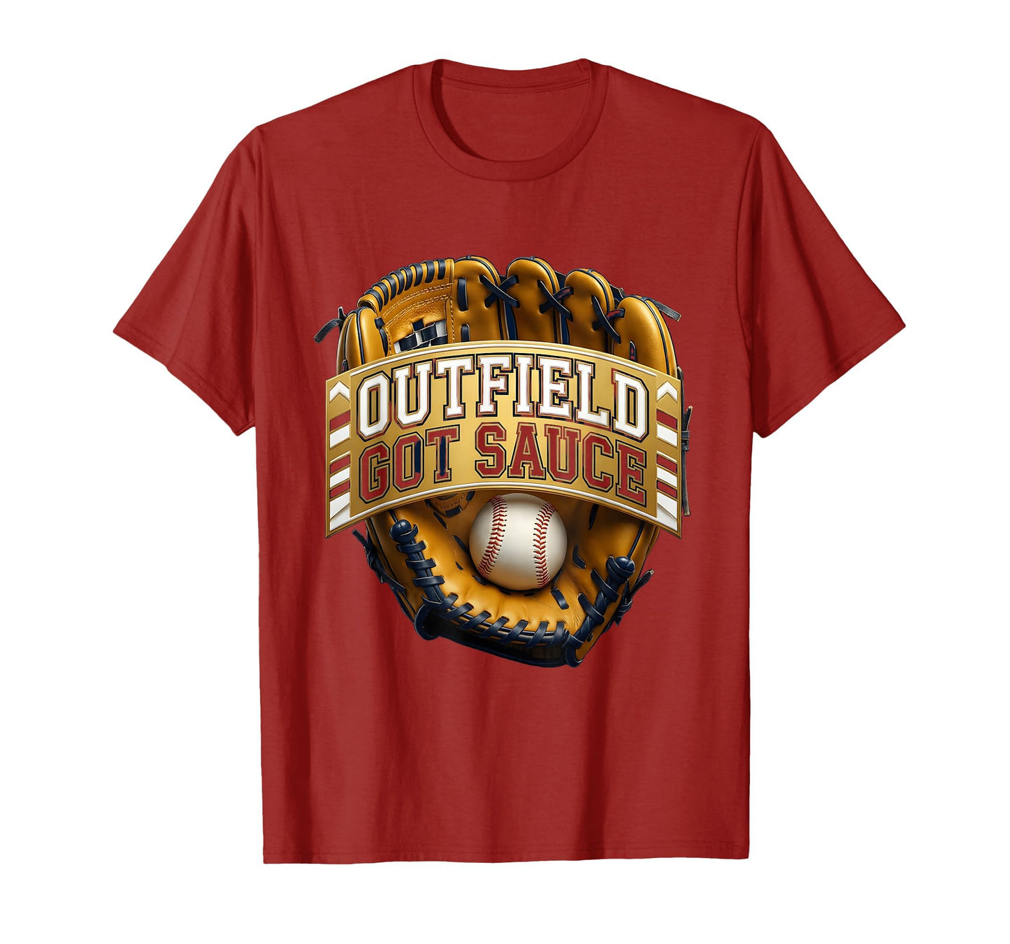 Outfield Got Sauce Baseball Drip T-Shirt - Graphic Print for Adults - T-Shirt, Sweatshirt, Hoodie